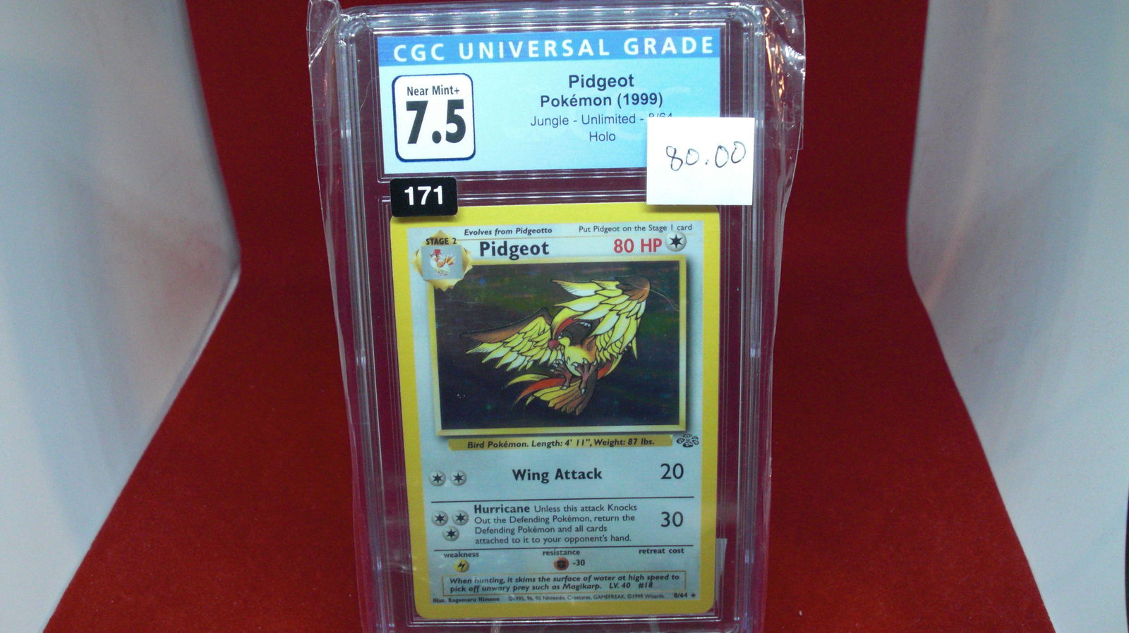 cgc graded pidgeot pokemon mint 7.5 (1 of 1)