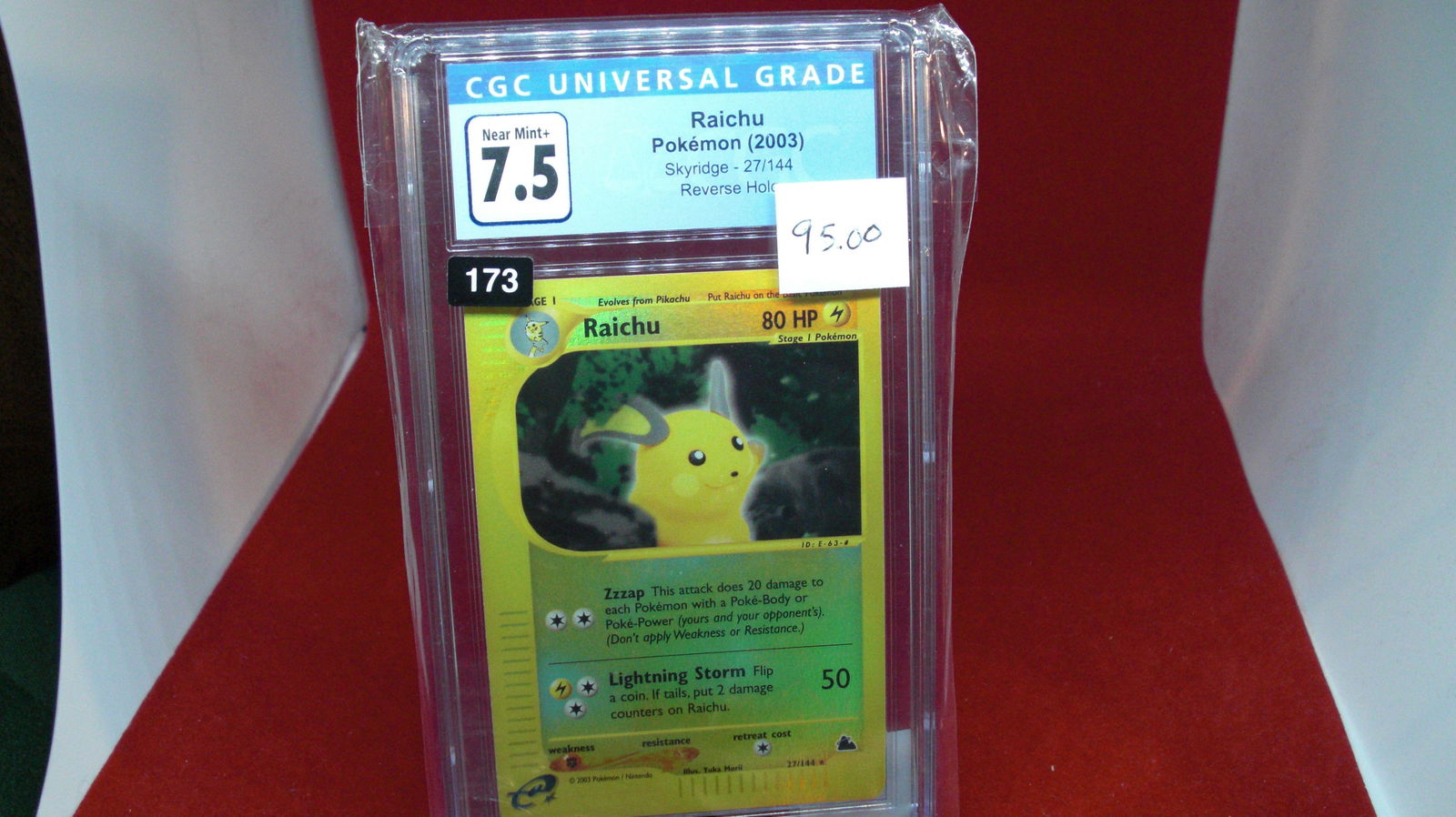 cgc graded raichu pokemon mint 7.5 (1 of 1)