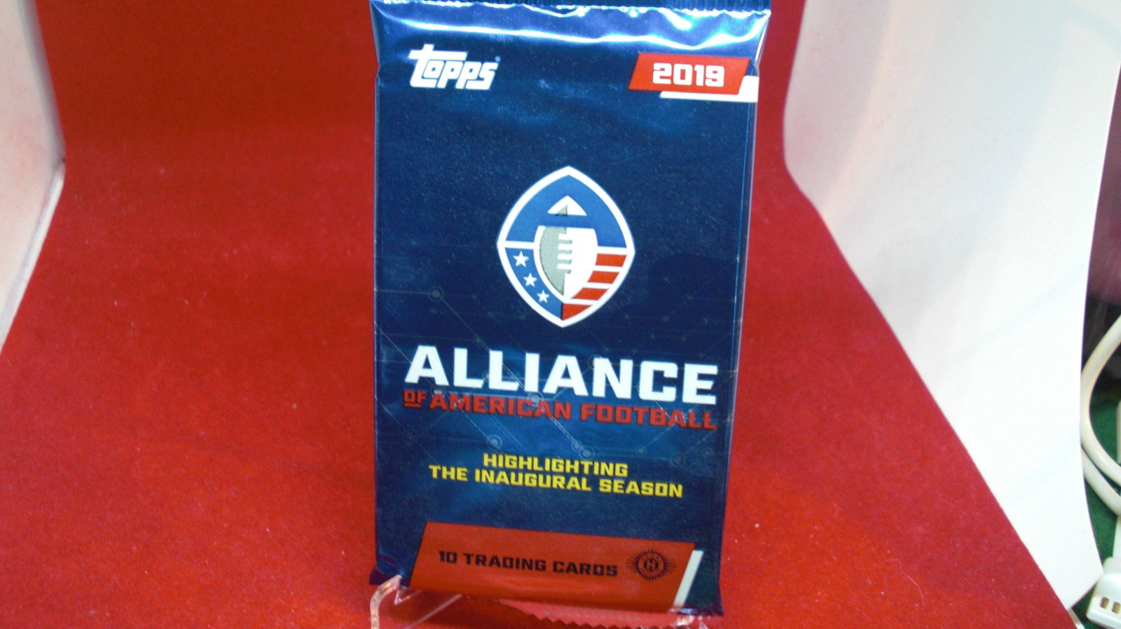 unopened pack of american football cards: unopened