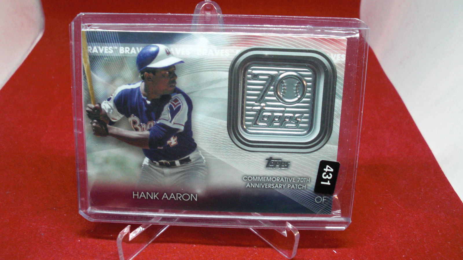 hank aaron commemorative patch (1 of 1)