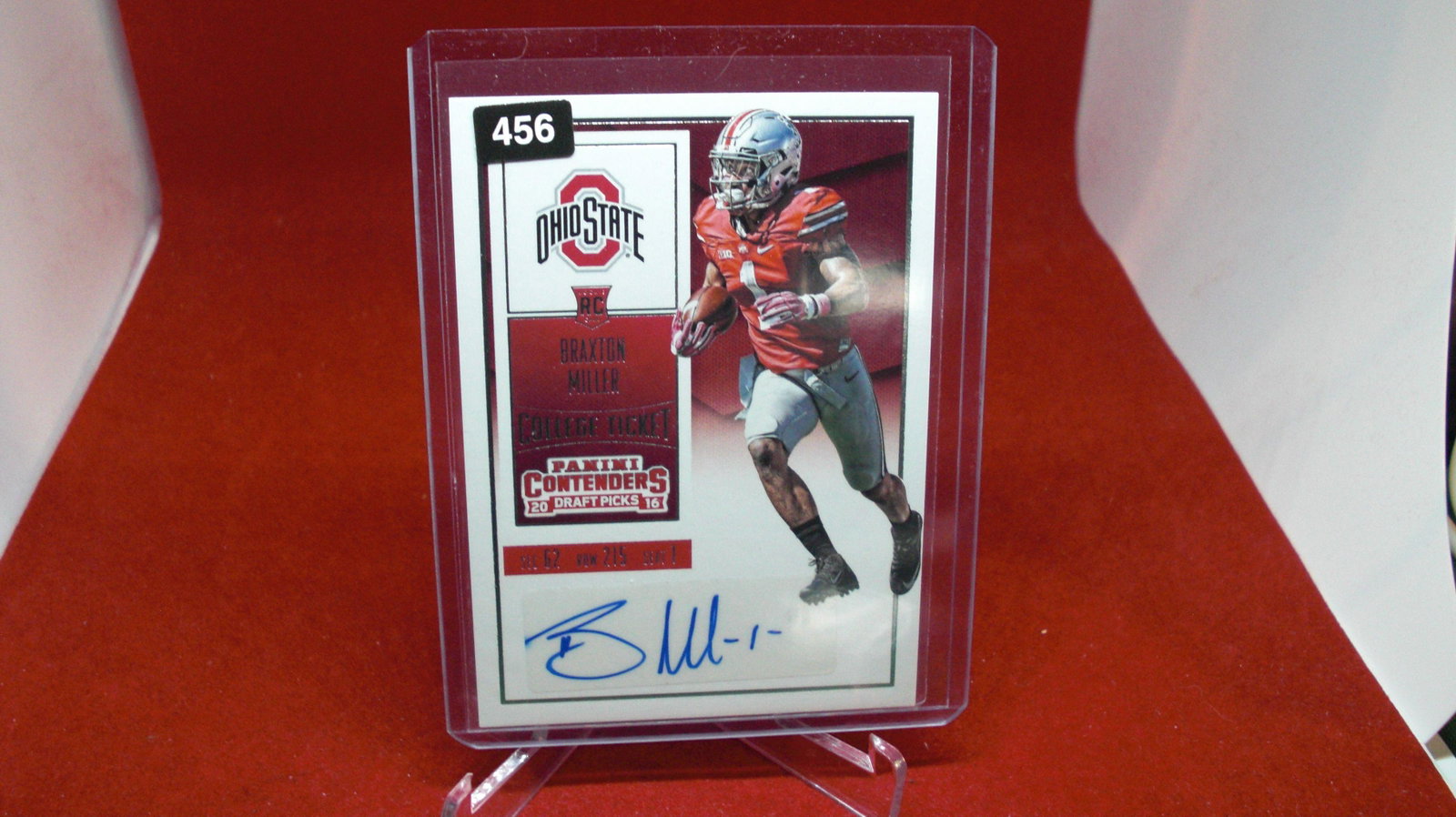 braxton miller signature rookie college ticket: in top loader