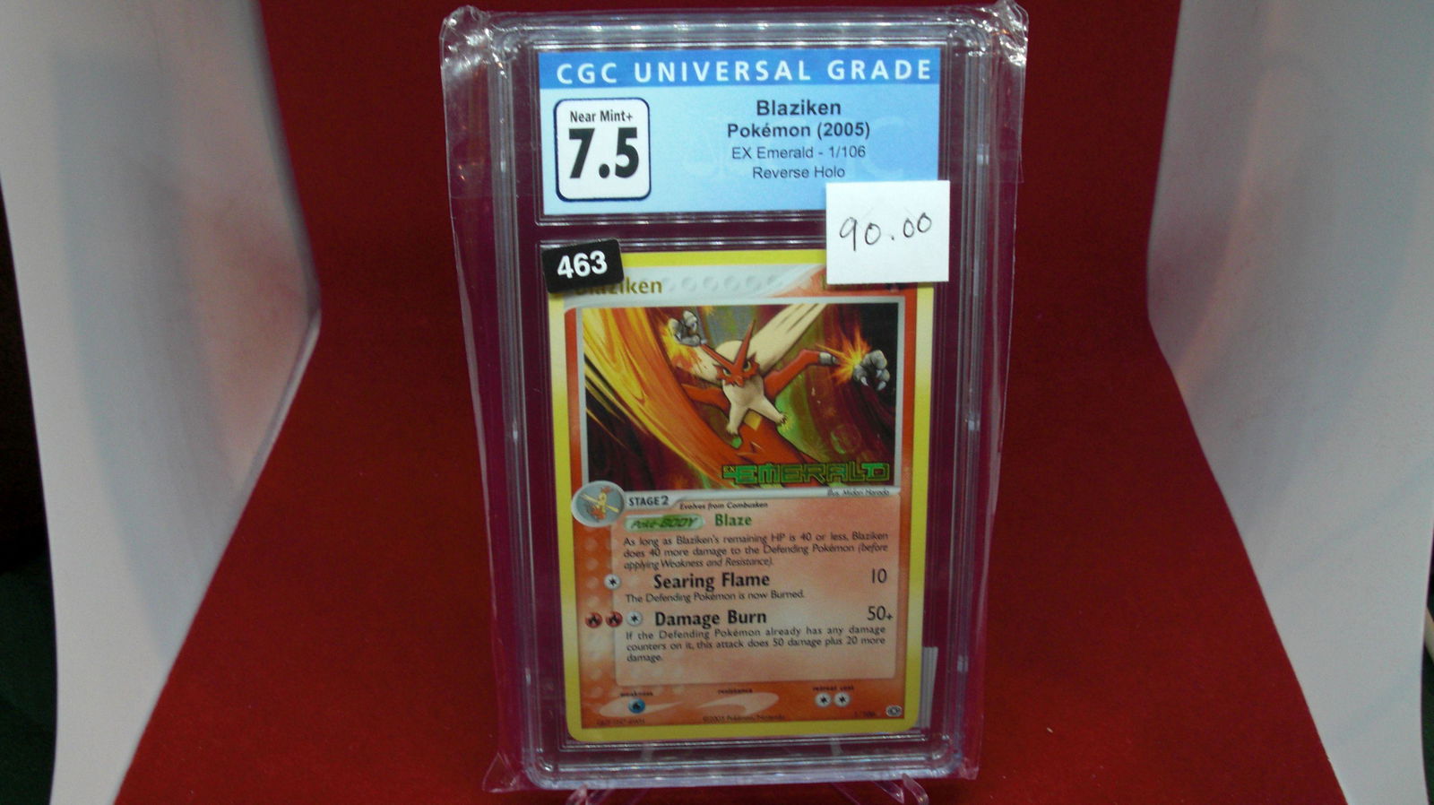 cgc graded blaziken pokemon mint 7.5 (1 of 1)