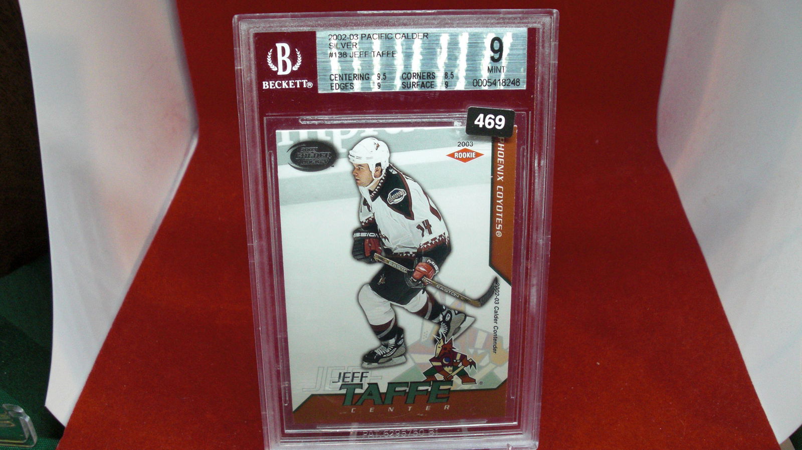 beckett graded 2002 silver jeff taffe mint 9 (1 of 1)