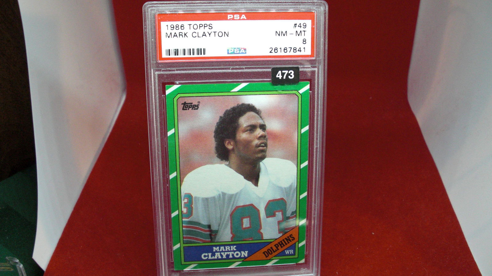 psa graded 1986 mark clayton mint 8 (1 of 1)