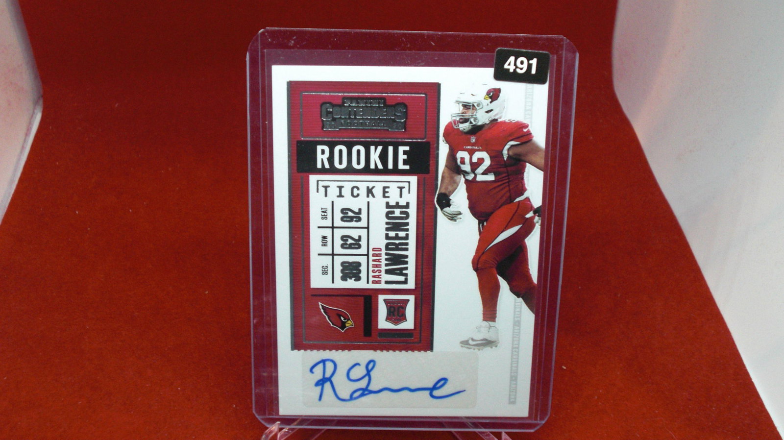 rashard lawrence signature rookie ticket: in top loader