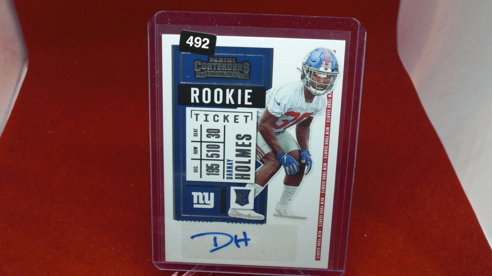 darnay holmes signature rookie ticket: in top loader