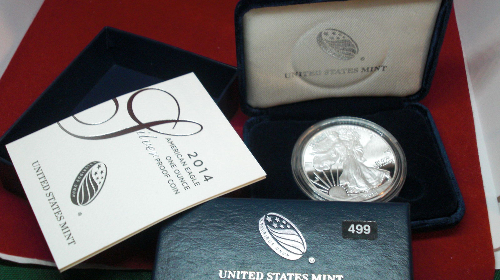 2014 silver proof eagle with box and papers (1 of 1)