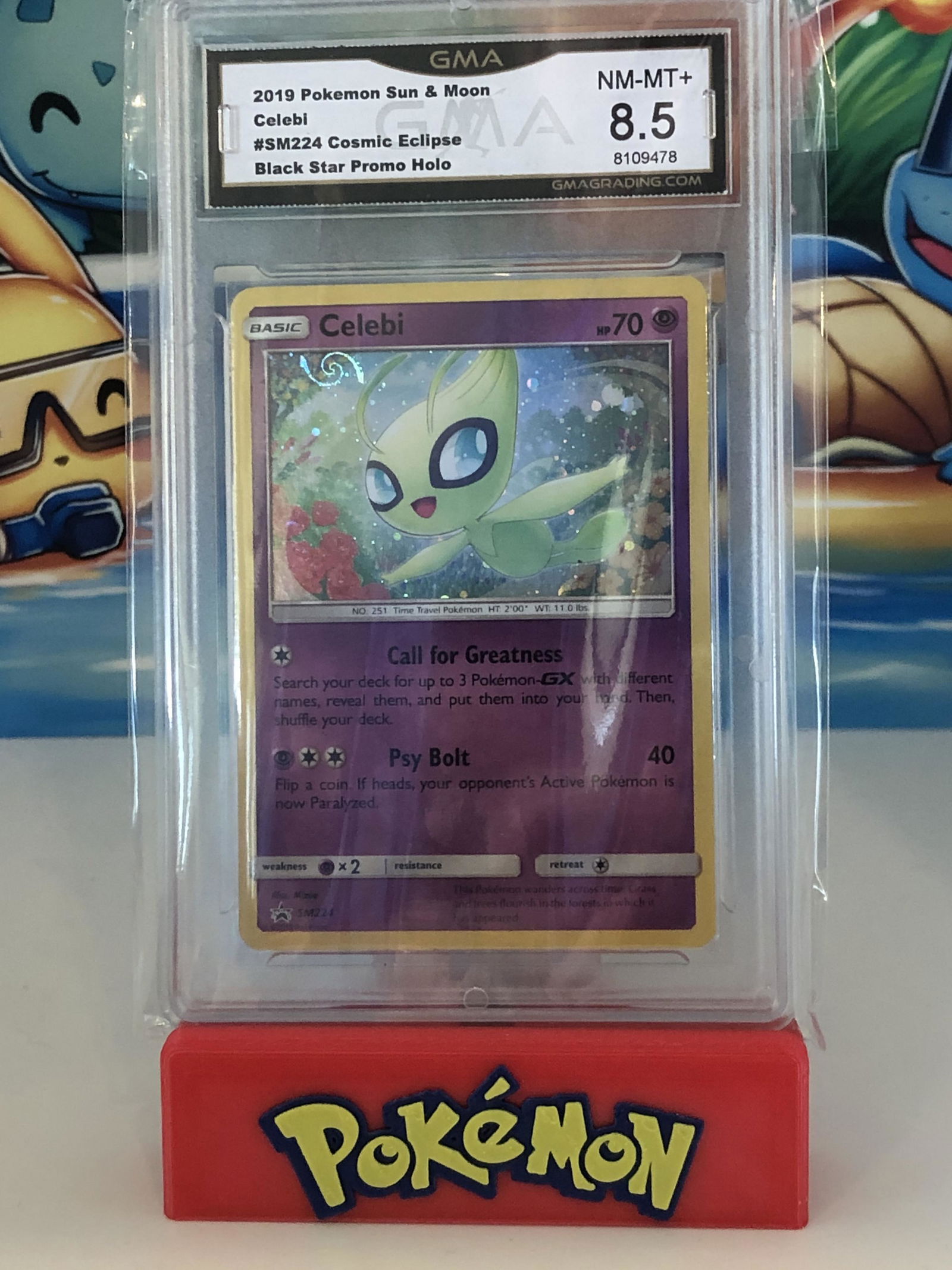 Celebi Black Star Promo Holo GMA 8.5 (1 of 1)