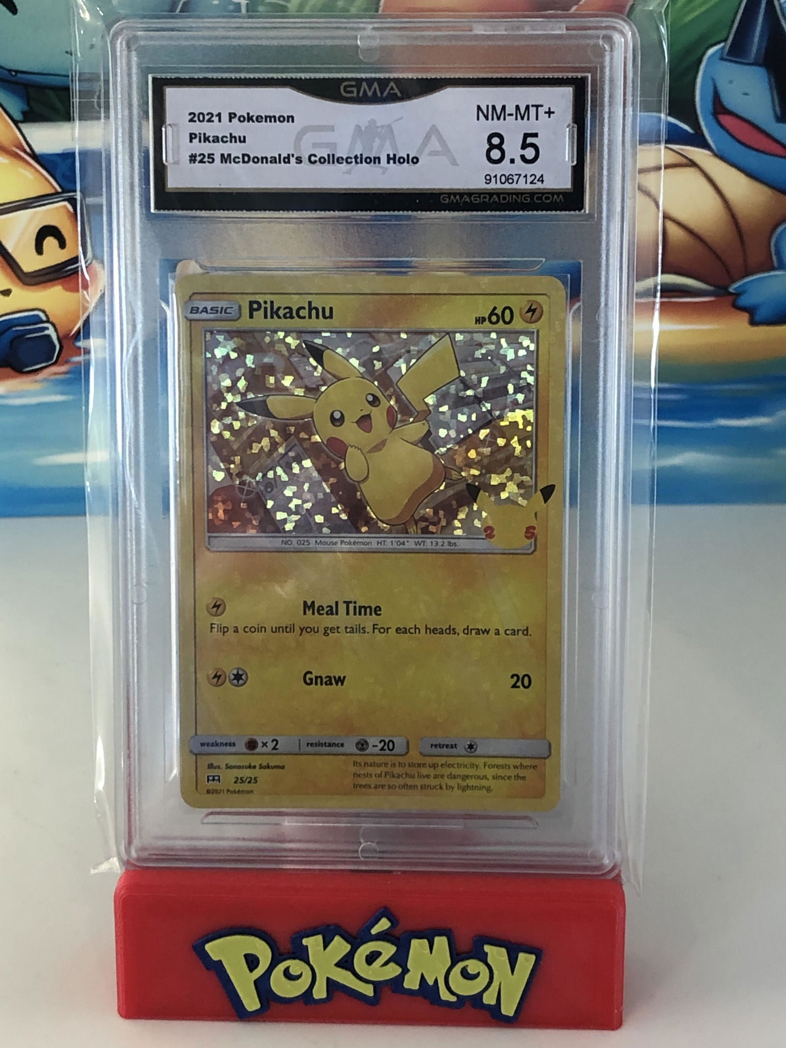 25th Anniversary McDonalds Holo Pikachu GMA 8.5 (1 of 1)