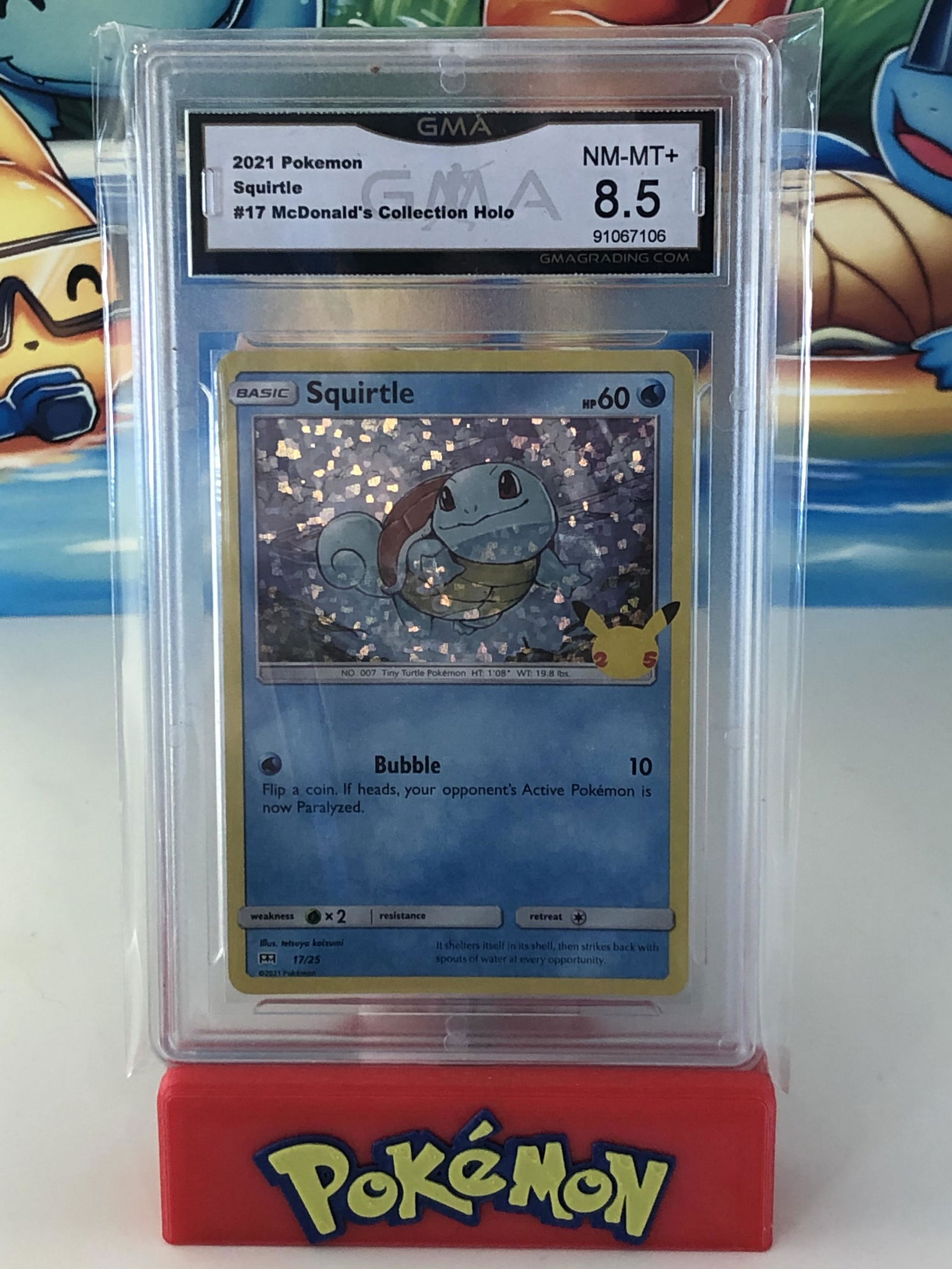 25th Anniversary McDonalds Holo Squirtle GMA 8.5 (1 of 1)