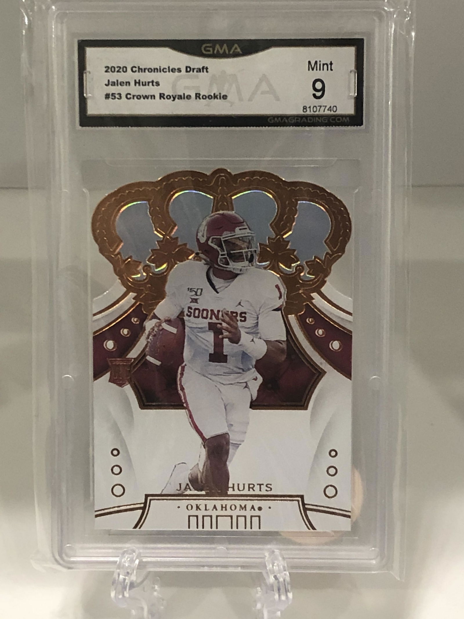 Jalen Hurts Crown Royale Rookie GMA 9 (1 of 1)