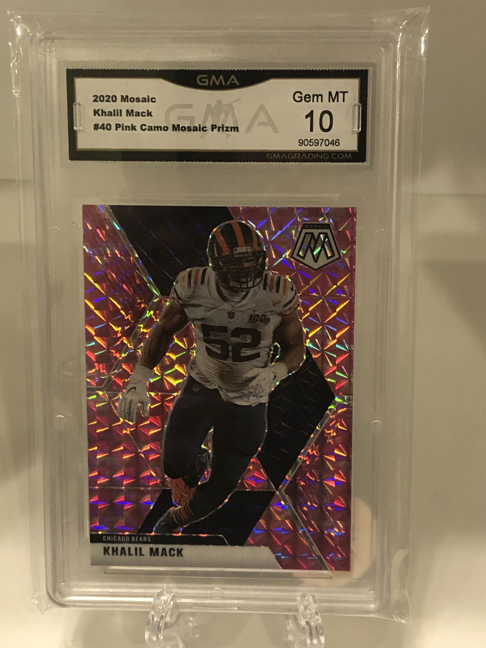 Khalil Mack Pink Camo Mosaic Prizm GM 10 (1 of 1)