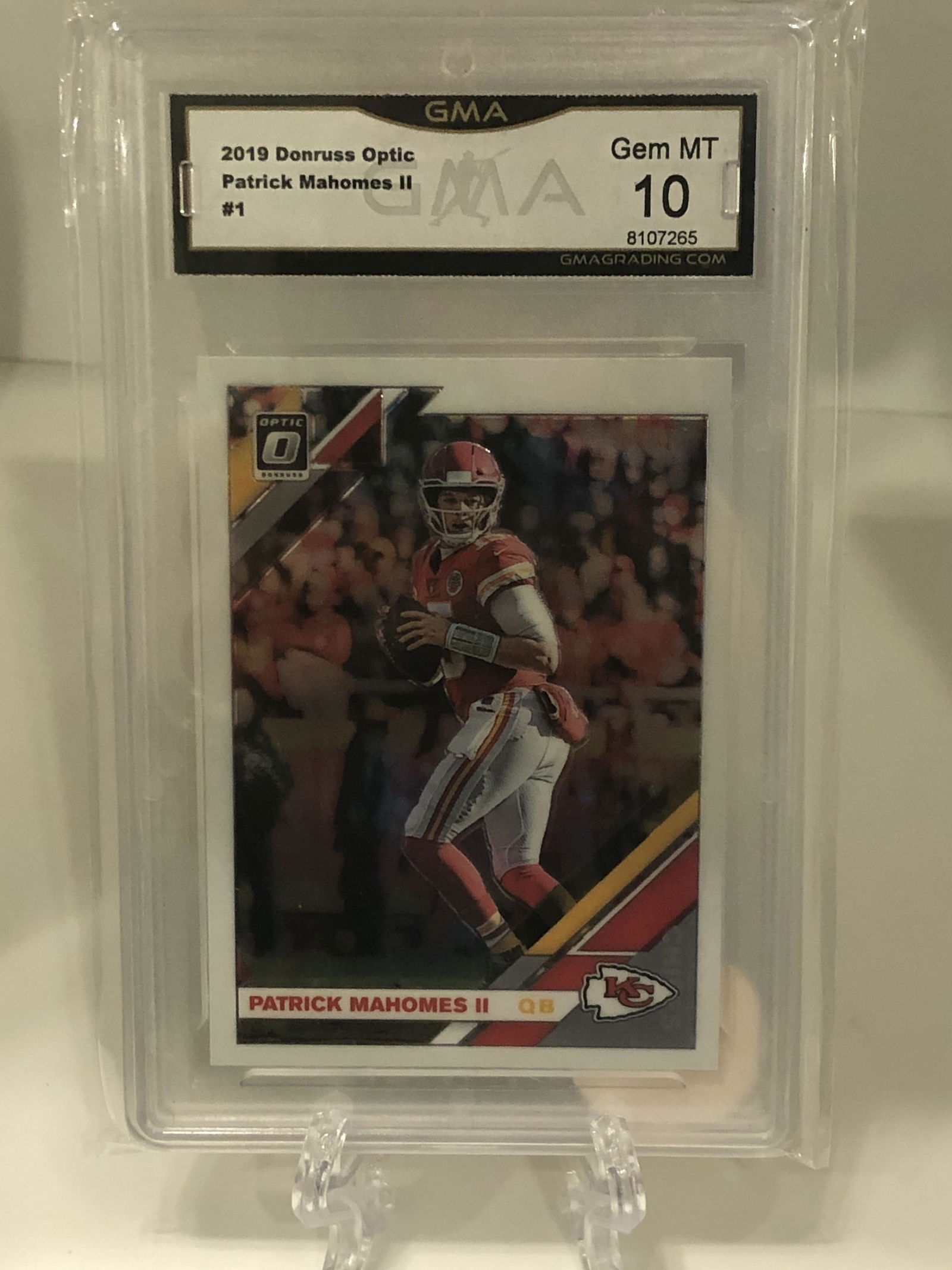 Patrick Mahomes Donruss Optic GMA 10 (1 of 1)