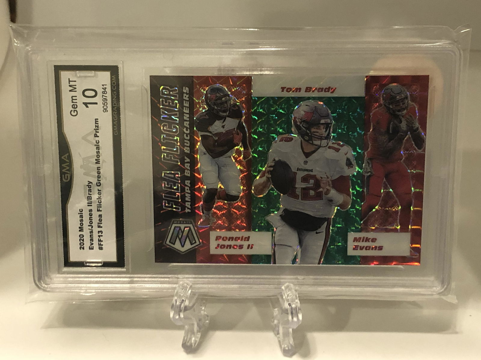 Tom Brady/Evans/ Jones II Flea Flicker Green GMA 10 (1 of 1)