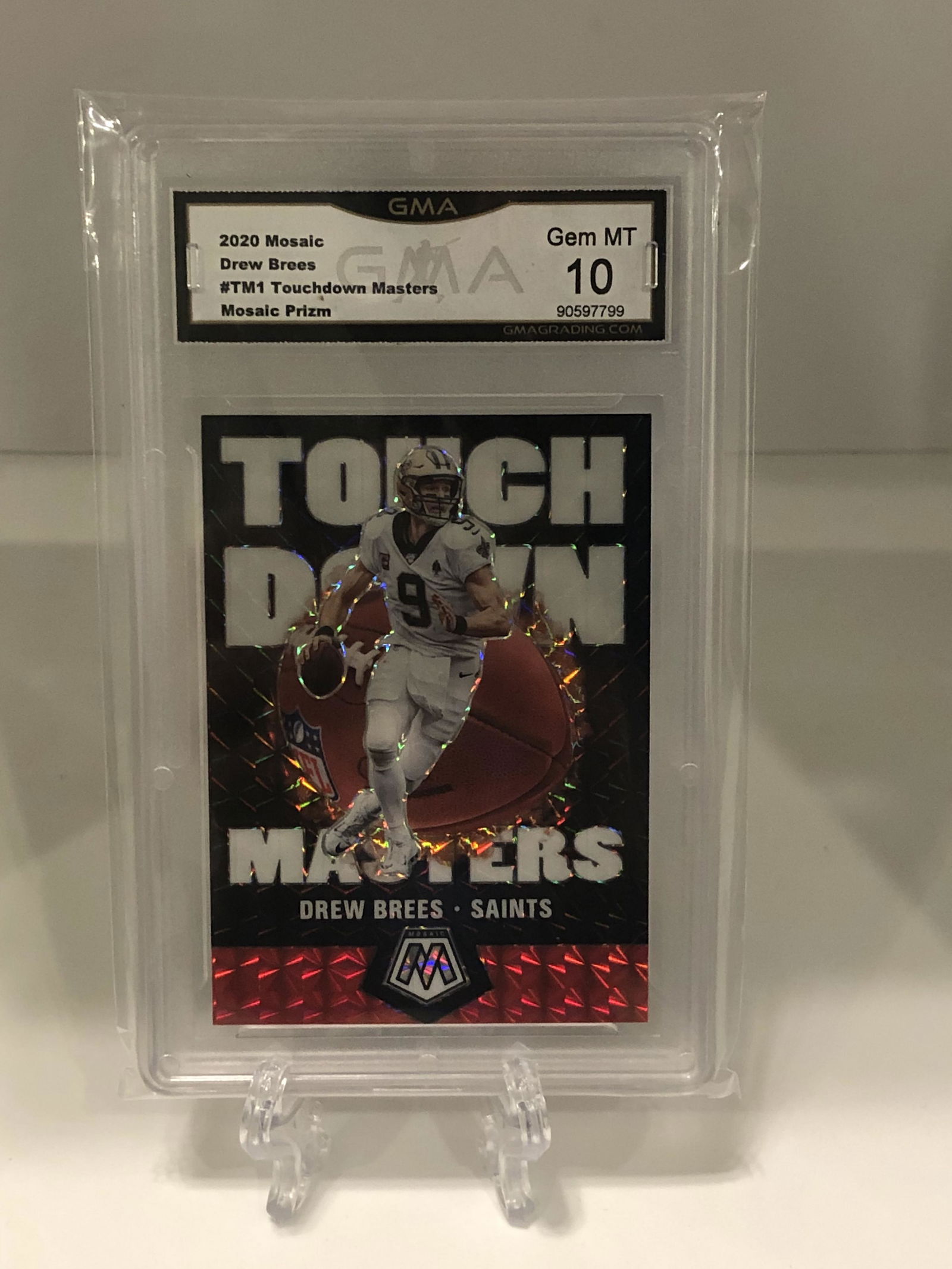 Drew Brees Touchdown Masters Mosaic Prizm GMA 10 (1 of 1)