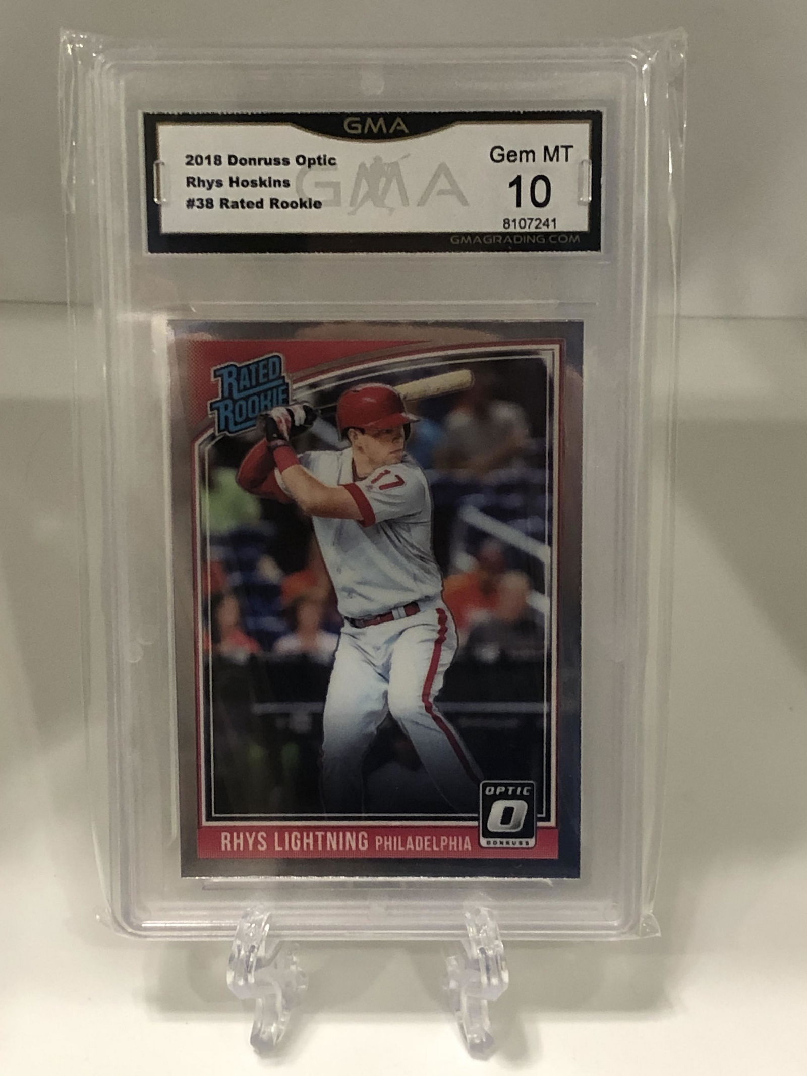 Rhys Hoskins Optic Rated Rookie GMA 10 (1 of 1)
