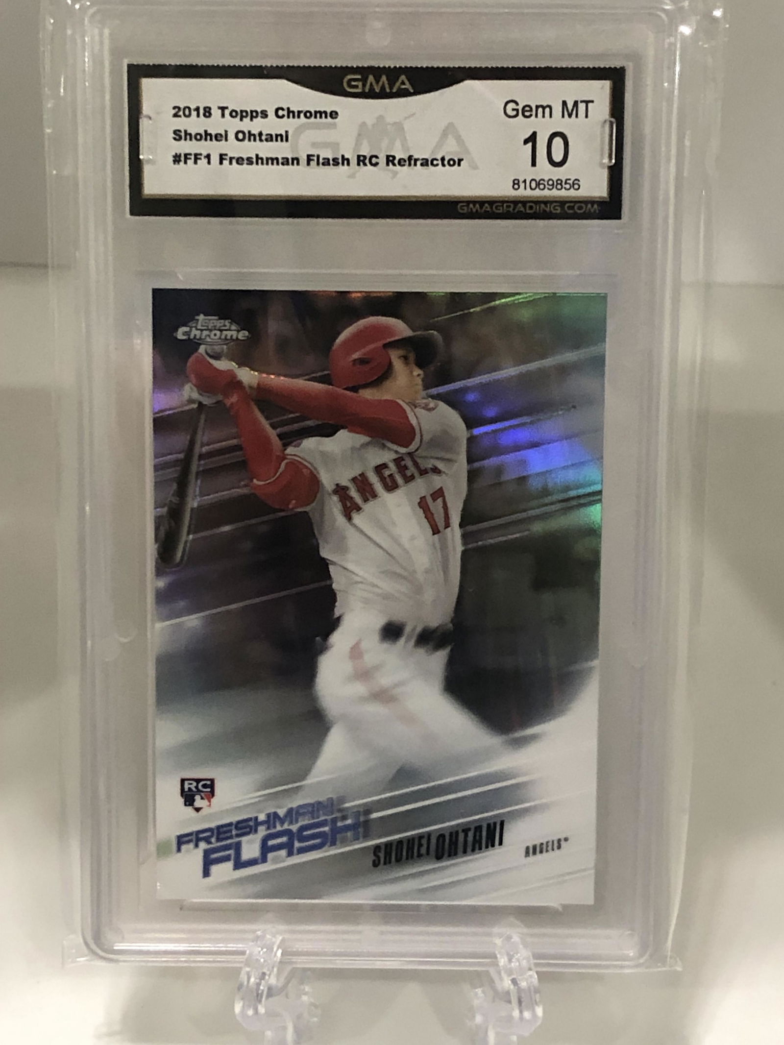 Shohei Ohtani Freshman Flash Rookie Refractor GMA 10 (1 of 1)