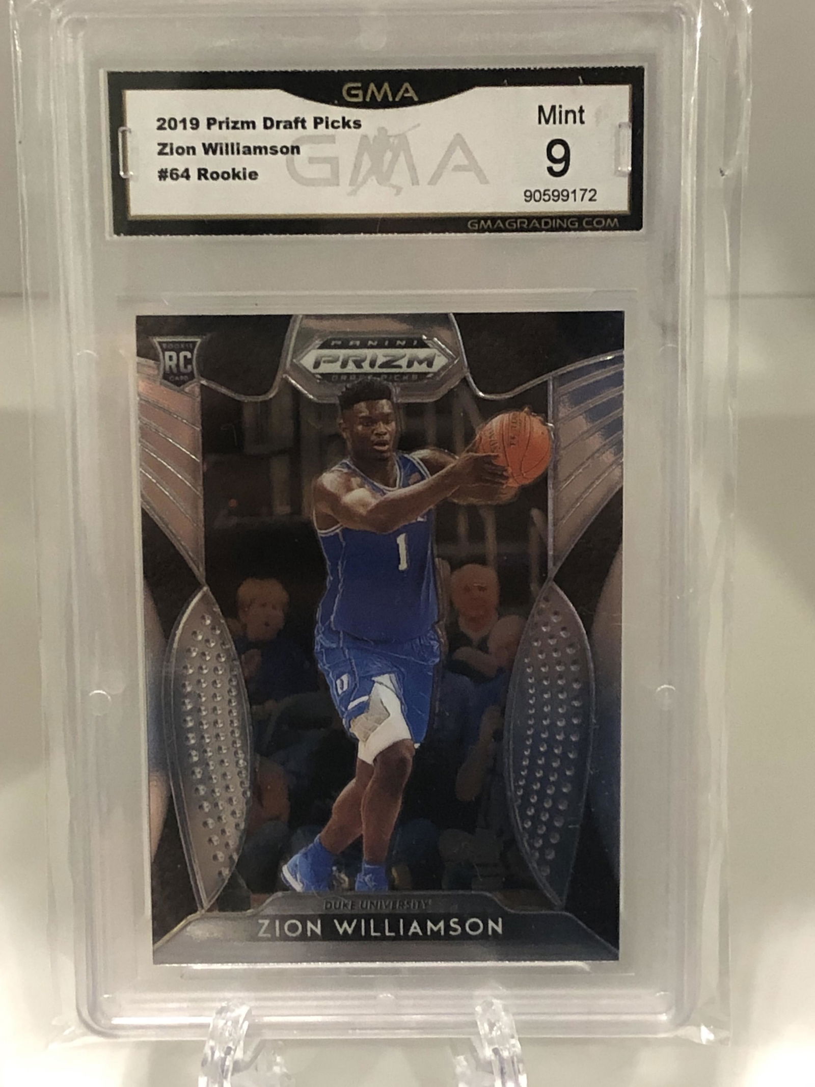 Zion Williamson Rookie Draft Picks Prizm GMA 9 (1 of 1)