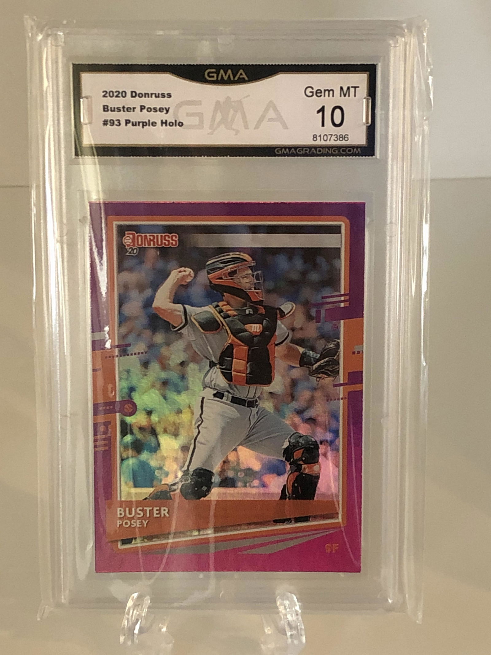 Buster Posey Purple Holo GMA 10 (1 of 1)