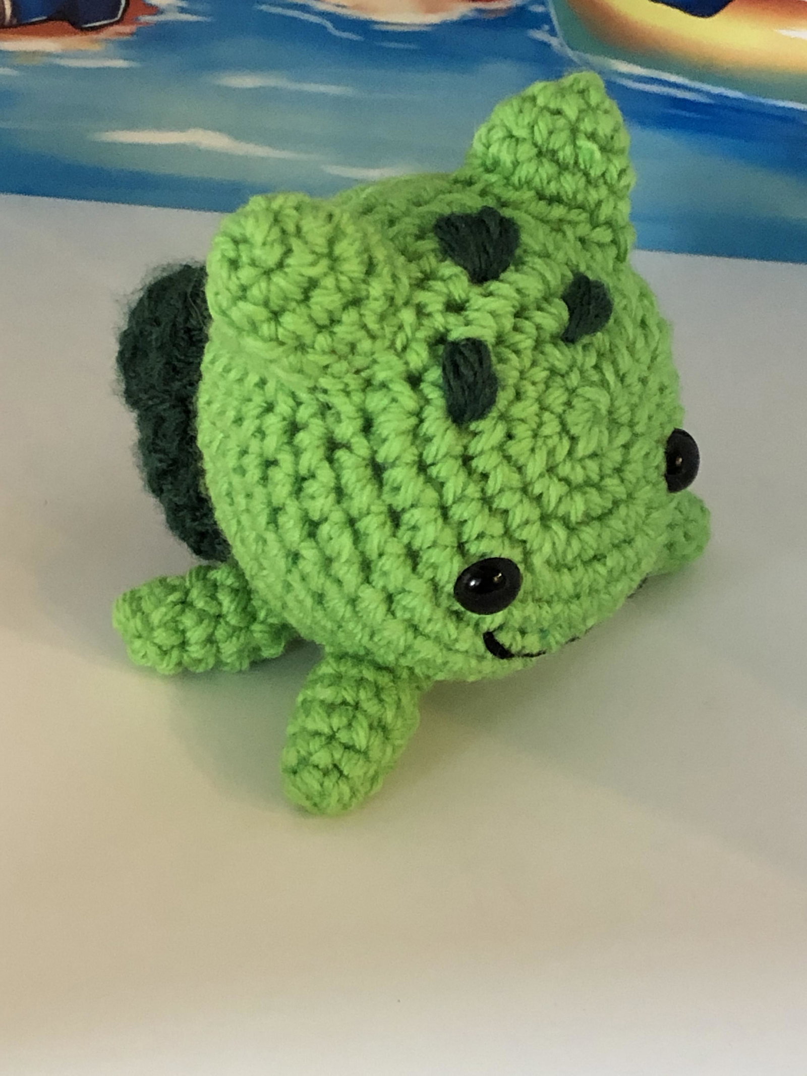 Hand Knitted Bulbasaur Plush: Hand Knitted Bulbasaur Plush