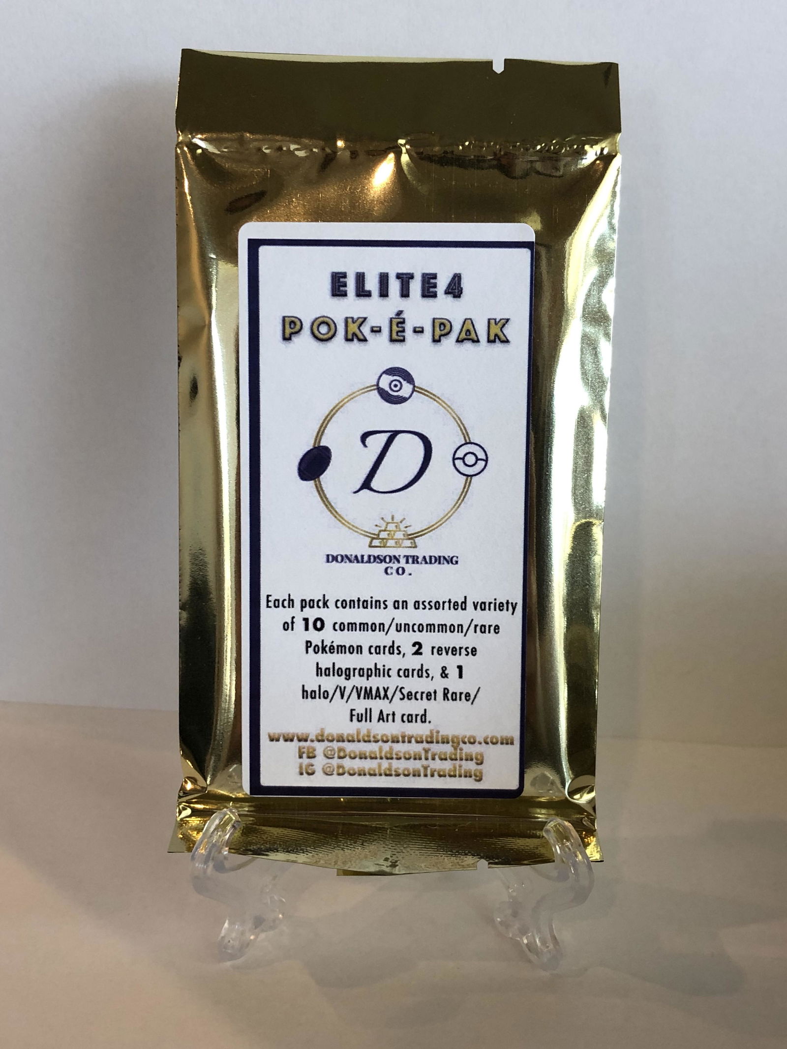 Elite4 Pok-e-Pak: Each Pack Guarantees a Holo/V/Vmax/Secret Rare/Full Art- Chasers are Base Set Holo Hitmonchan, Jungle Vileplume, Neo Genesis Japanese Heracross, & Base Set Holo Gyarados