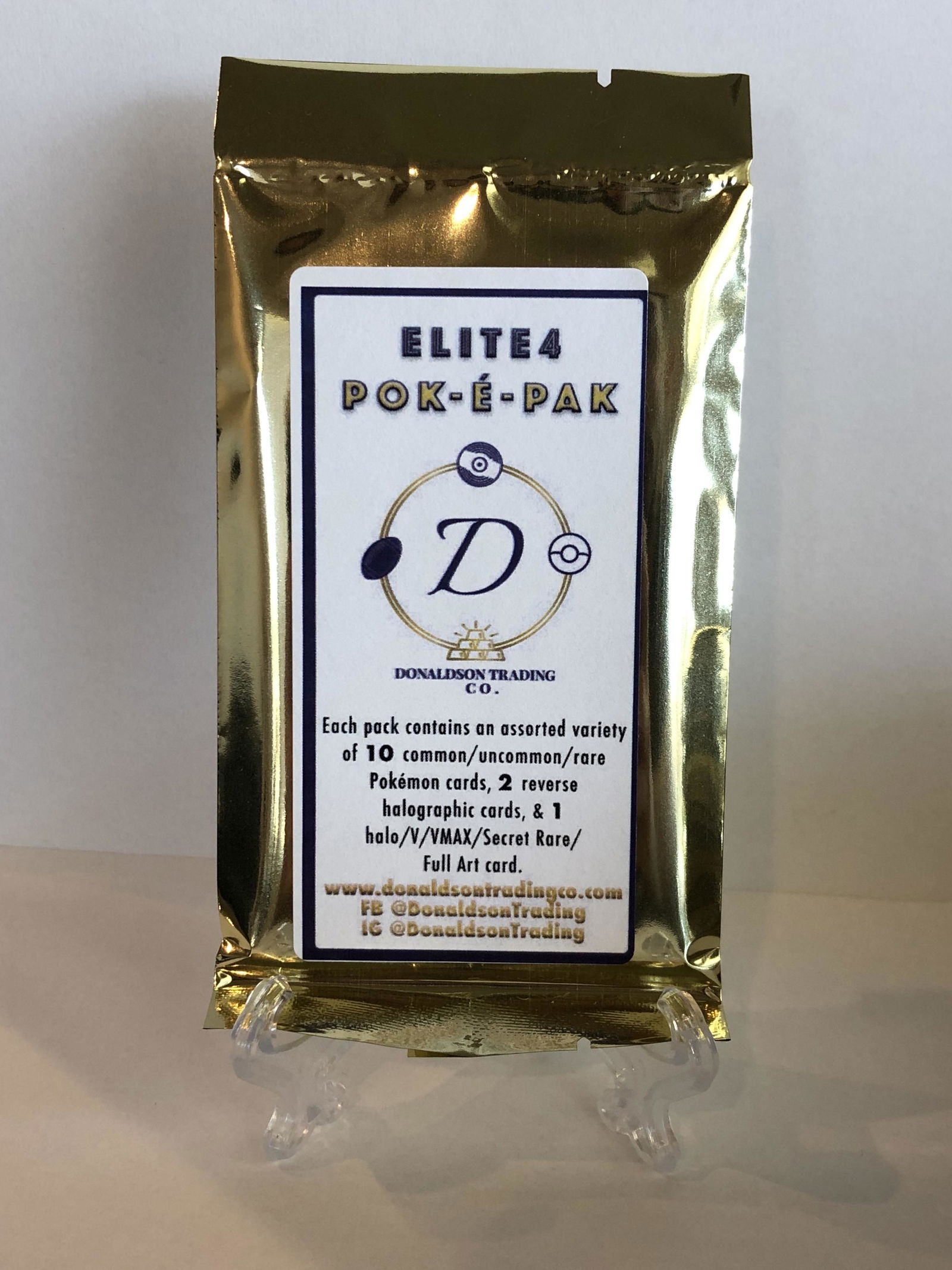 Elite4 Pok-e-Pak: Each Pack Guarantees a Holo/V/Vmax/Secret Rare/Full Art- Chasers are Base Set Holo Hitmonchan, Jungle Vileplume, Neo Genesis Japanese Heracross, & Base Set Holo Gyarados