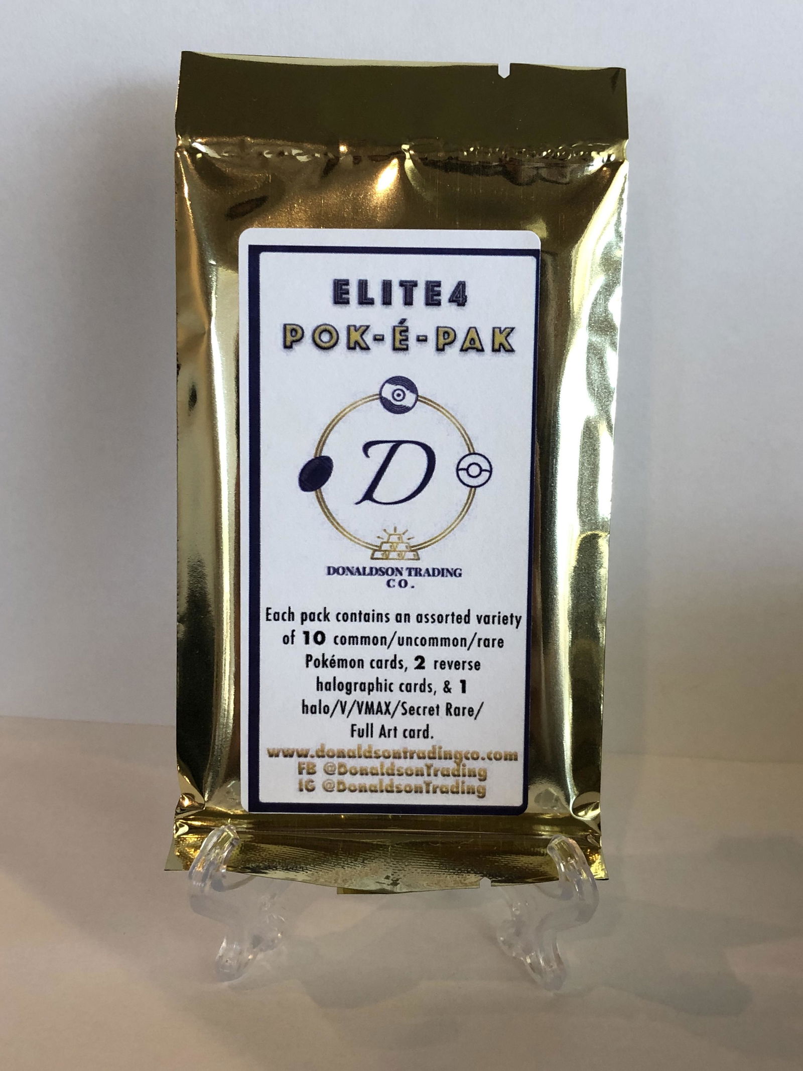 Elite4 Pok-e-Pak: Each Pack Guarantees a Holo/V/Vmax/Secret Rare/Full Art- Chasers are Base Set Holo Hitmonchan, Jungle Vileplume, Neo Genesis Japanese Heracross, & Base Set Holo Gyarados