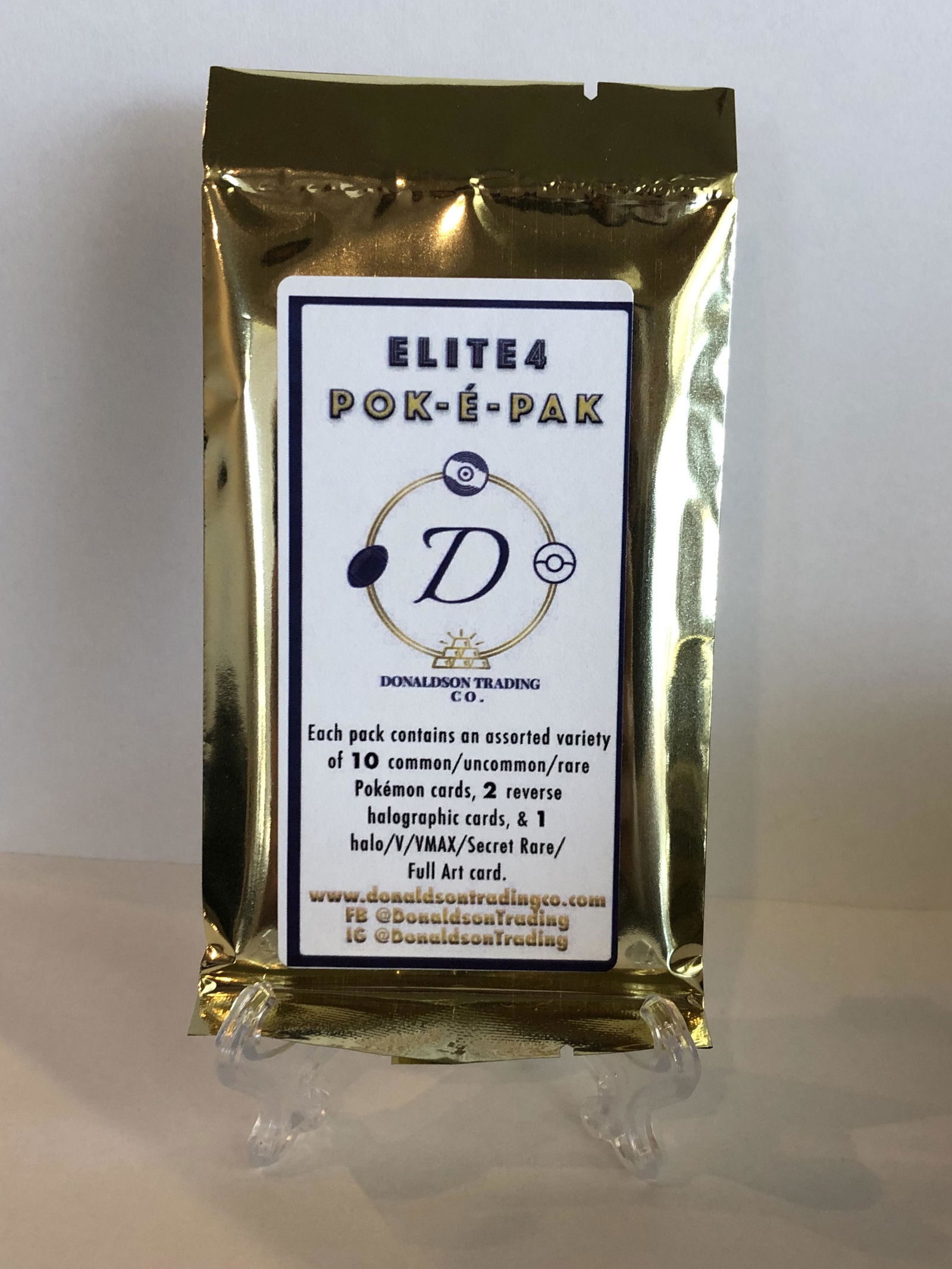 Elite4 Pok-e-Pak: Each Pack Guarantees a Holo/V/Vmax/Secret Rare/Full Art- Chasers are Base Set Holo Hitmonchan, Jungle Vileplume, Neo Genesis Japanese Heracross, & Base Set Holo Gyarados