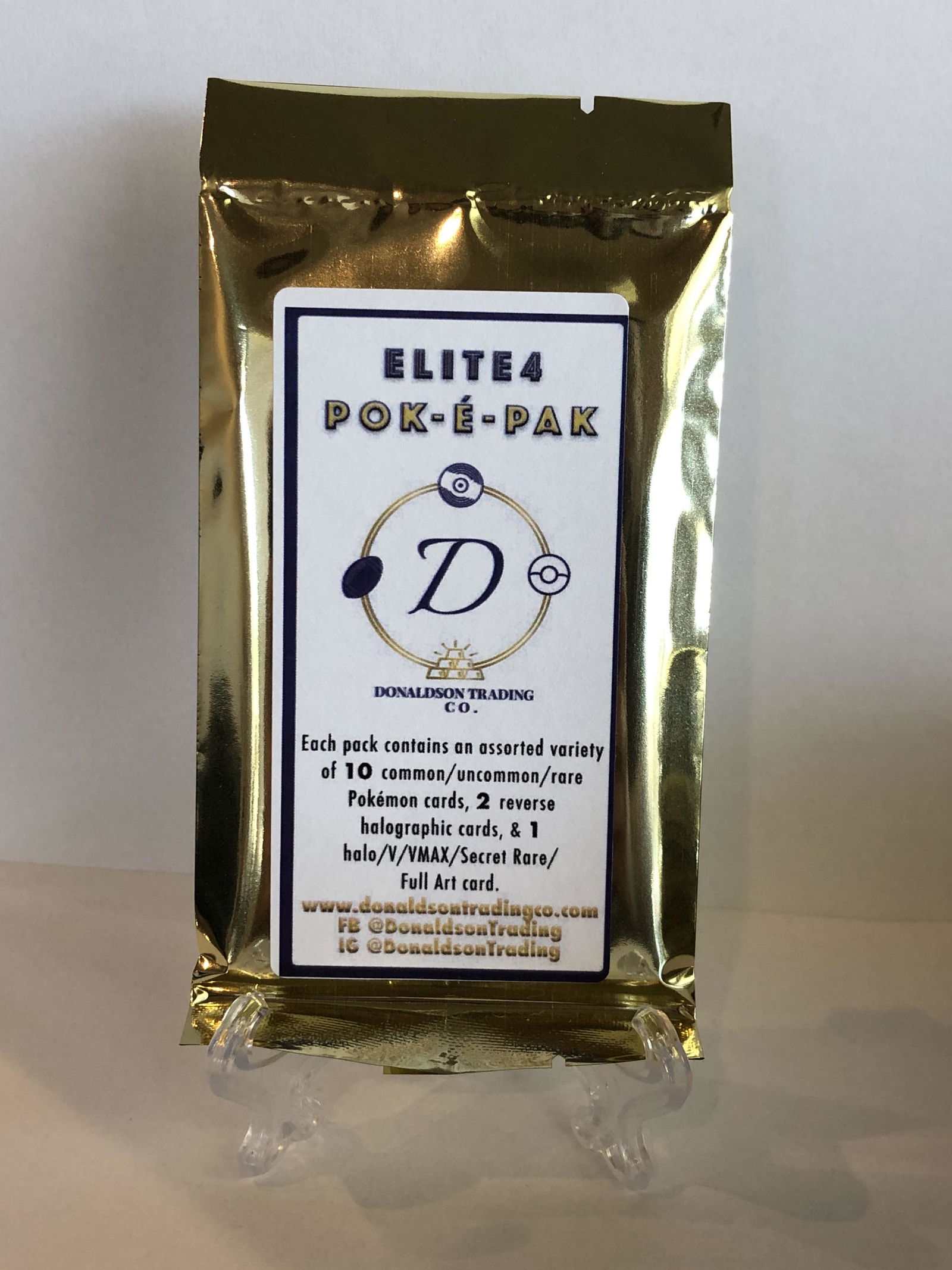 Elite4 Pok-e-Pak: Each Pack Guarantees a Holo/V/Vmax/Secret Rare/Full Art- Chasers are Base Set Holo Hitmonchan, Jungle Vileplume, Neo Genesis Japanese Heracross, & Base Set Holo Gyarados