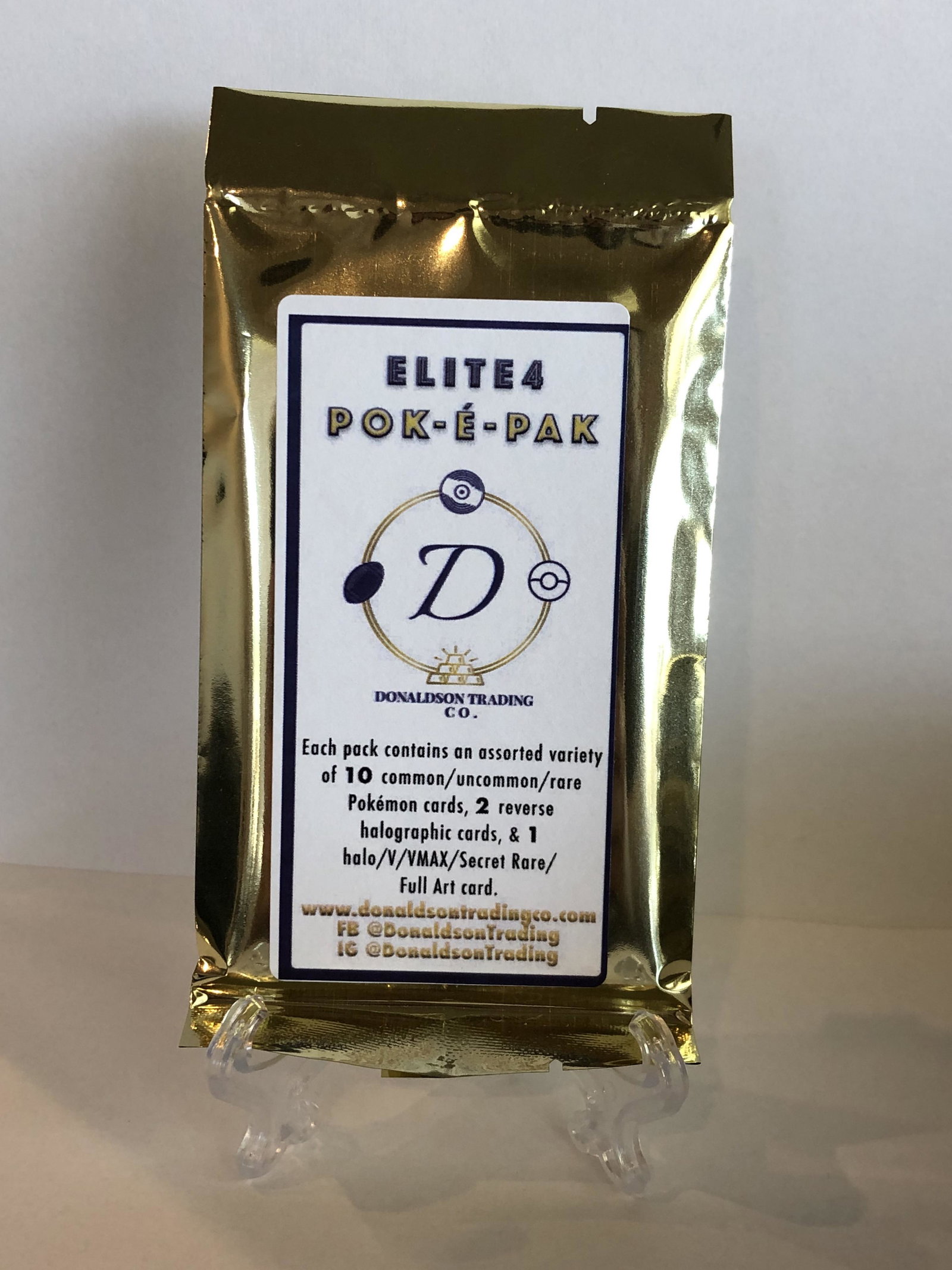 Elite4 Pok-e-Pak: Each Pack Guarantees a Holo/V/Vmax/Secret Rare/Full Art- Chasers are Base Set Holo Hitmonchan, Jungle Vileplume, Neo Genesis Japanese Heracross, & Base Set Holo Gyarados