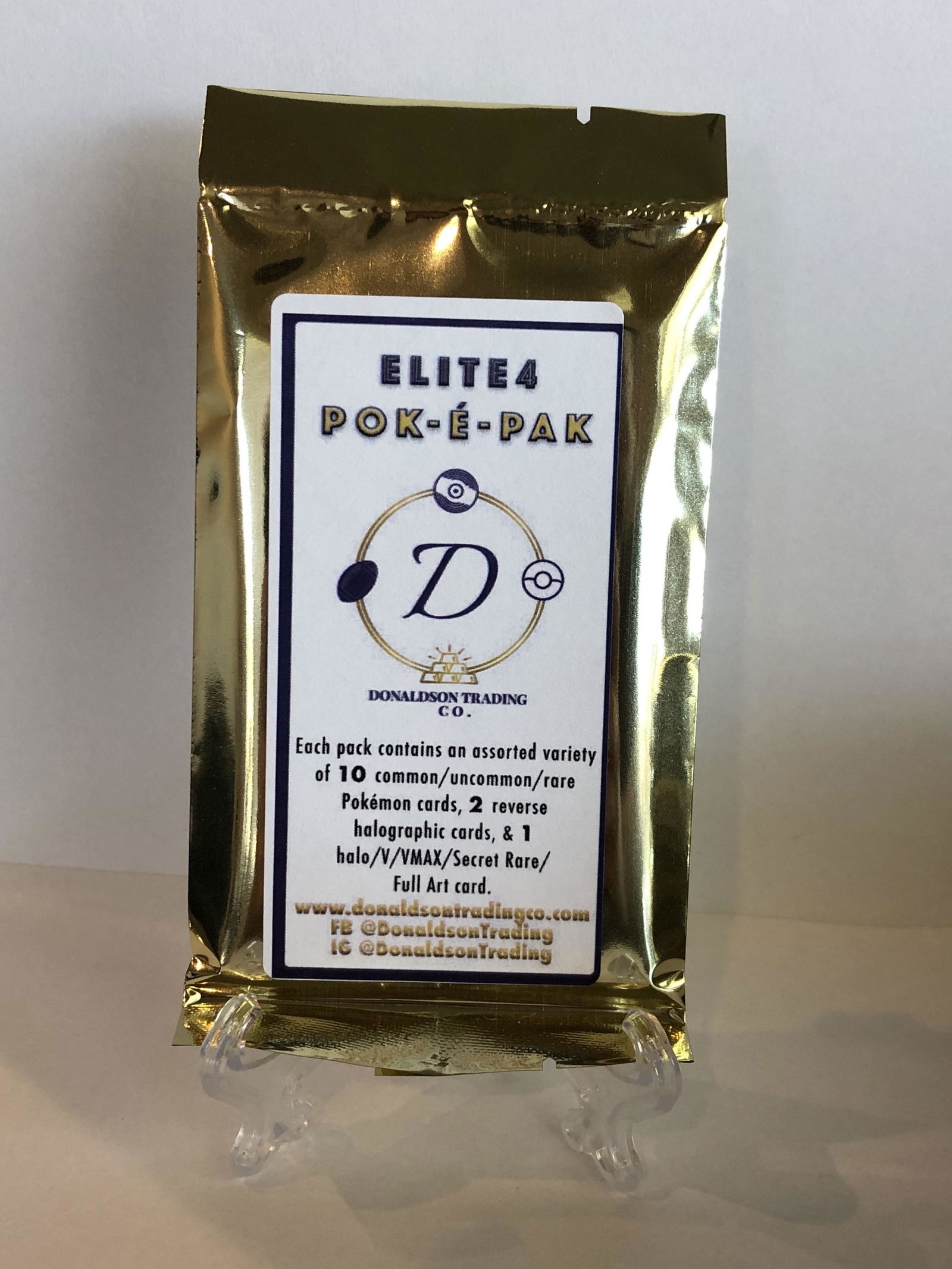 Elite4 Pok-e-Pak: Each Pack Guarantees a Holo/V/Vmax/Secret Rare/Full Art- Chasers are Base Set Holo Hitmonchan, Jungle Vileplume, Neo Genesis Japanese Heracross, & Base Set Holo Gyarados