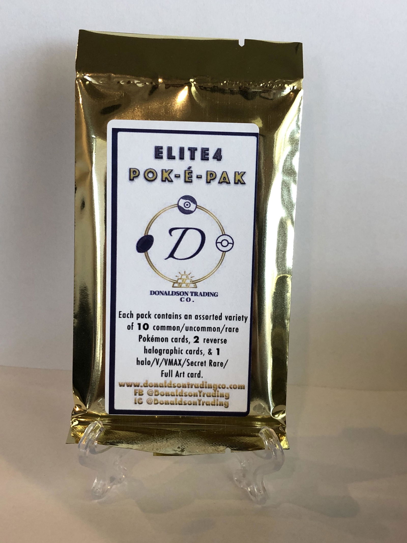 Elite4 Pok-e-Pak: Each Pack Guarantees a Holo/V/Vmax/Secret Rare/Full Art- Chasers are Base Set Holo Hitmonchan, Jungle Vileplume, Neo Genesis Japanese Heracross, & Base Set Holo Gyarados