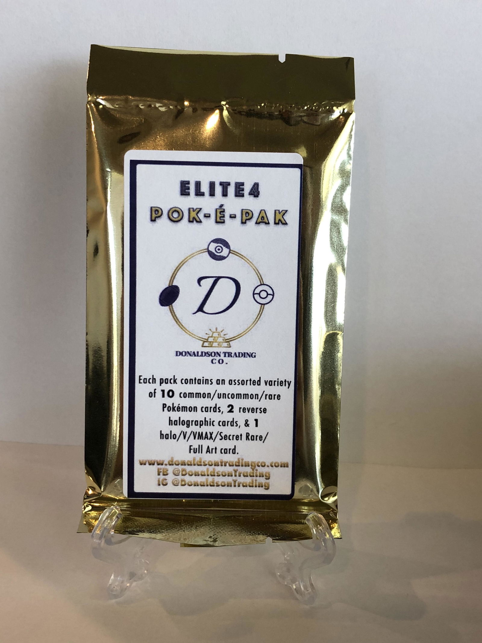 Elite4 Pok-e-Pak: Each Pack Guarantees a Holo/V/Vmax/Secret Rare/Full Art- Chasers are Base Set Holo Hitmonchan, Jungle Vileplume, Neo Genesis Japanese Heracross, & Base Set Holo Gyarados