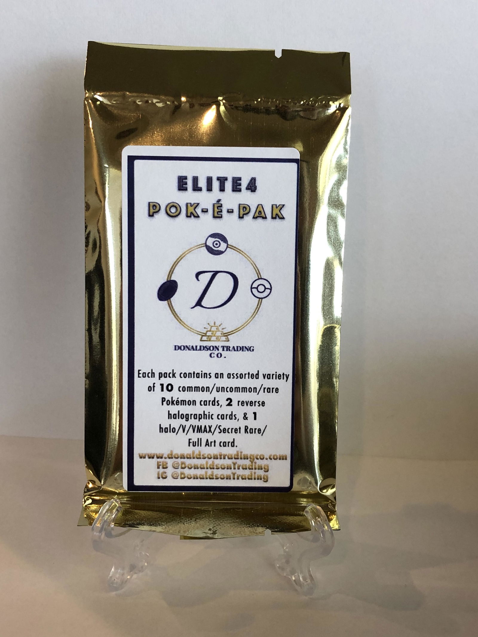 Elite4 Pok-e-Pak: Each Pack Guarantees a Holo/V/Vmax/Secret Rare/Full Art- Chasers are Base Set Holo Hitmonchan, Jungle Vileplume, Neo Genesis Japanese Heracross, & Base Set Holo Gyarados