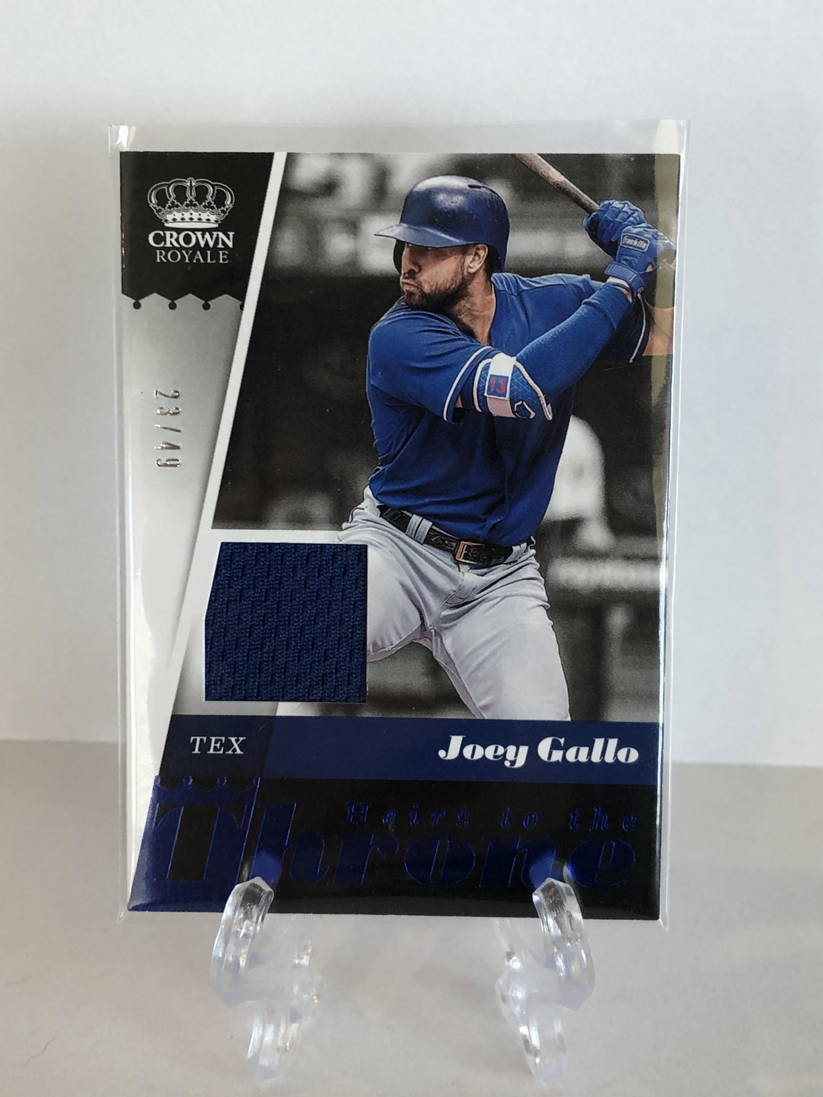 Joey Gallo Crown Royale Relic Card: Joey Gallo Crown Royale Relic Card