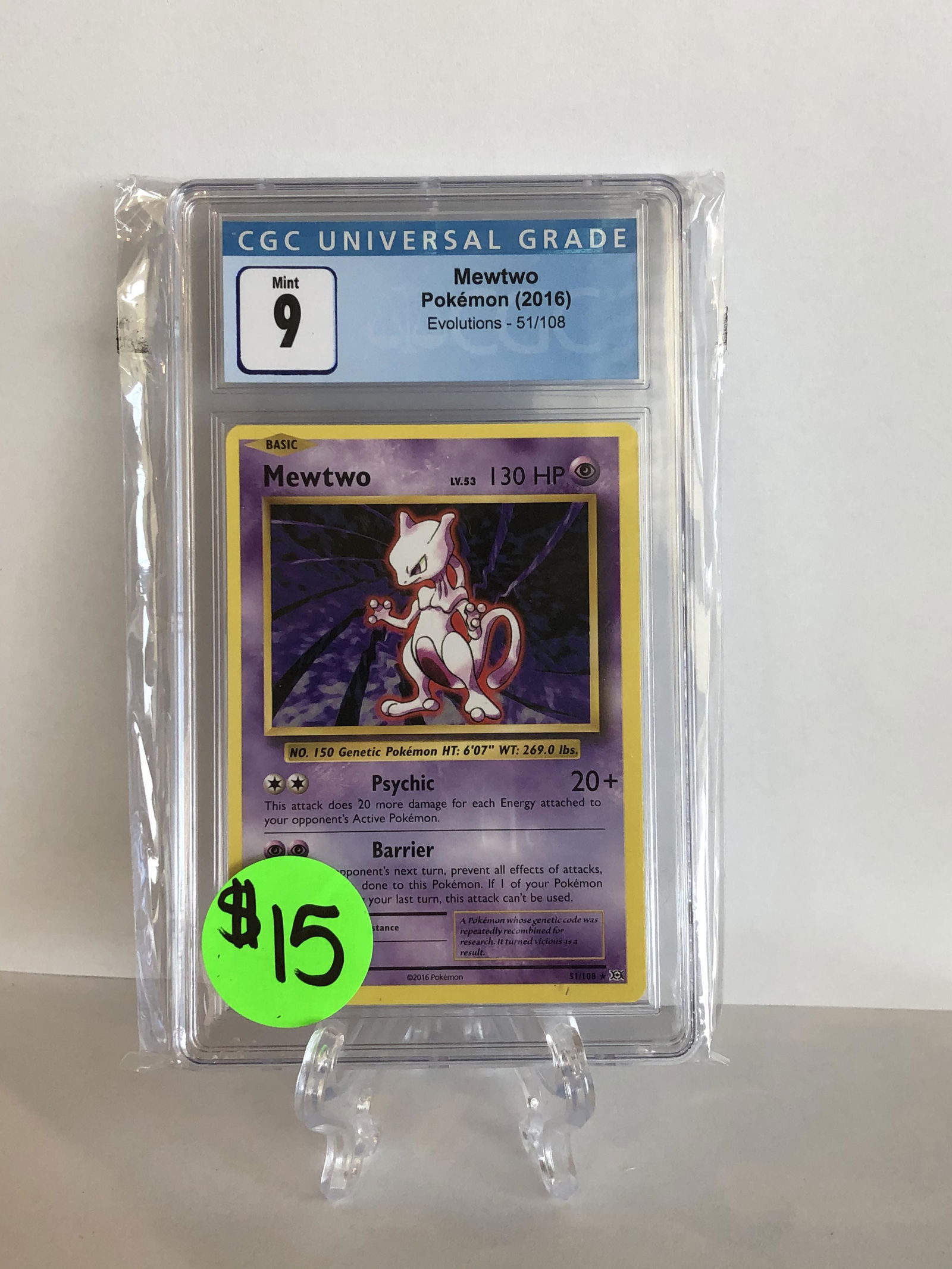 XY Evolutions Mewtwo CGC 9 (1 of 1)