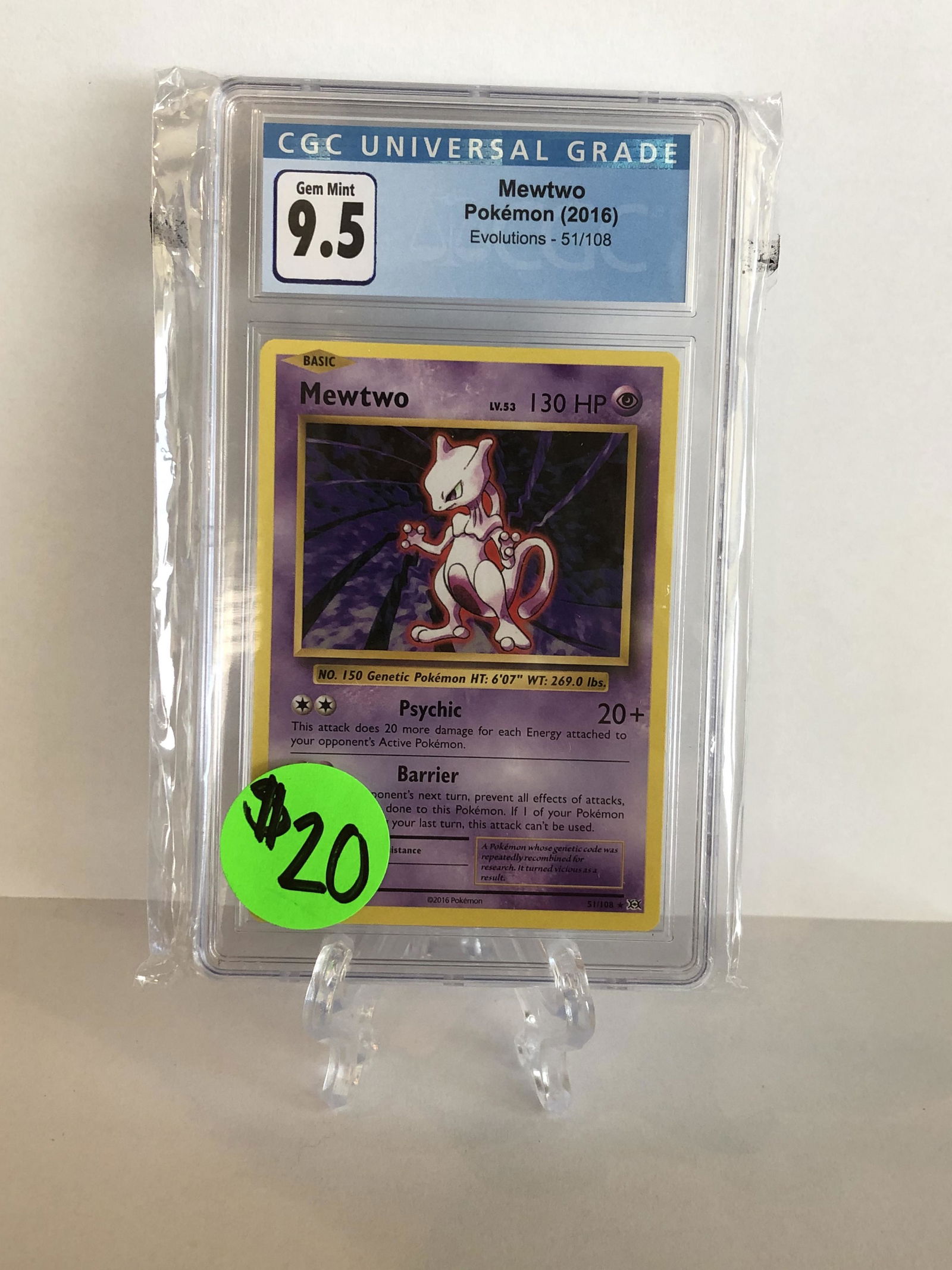 XY Evolutions Mewtwo CGC 9.5 (1 of 1)