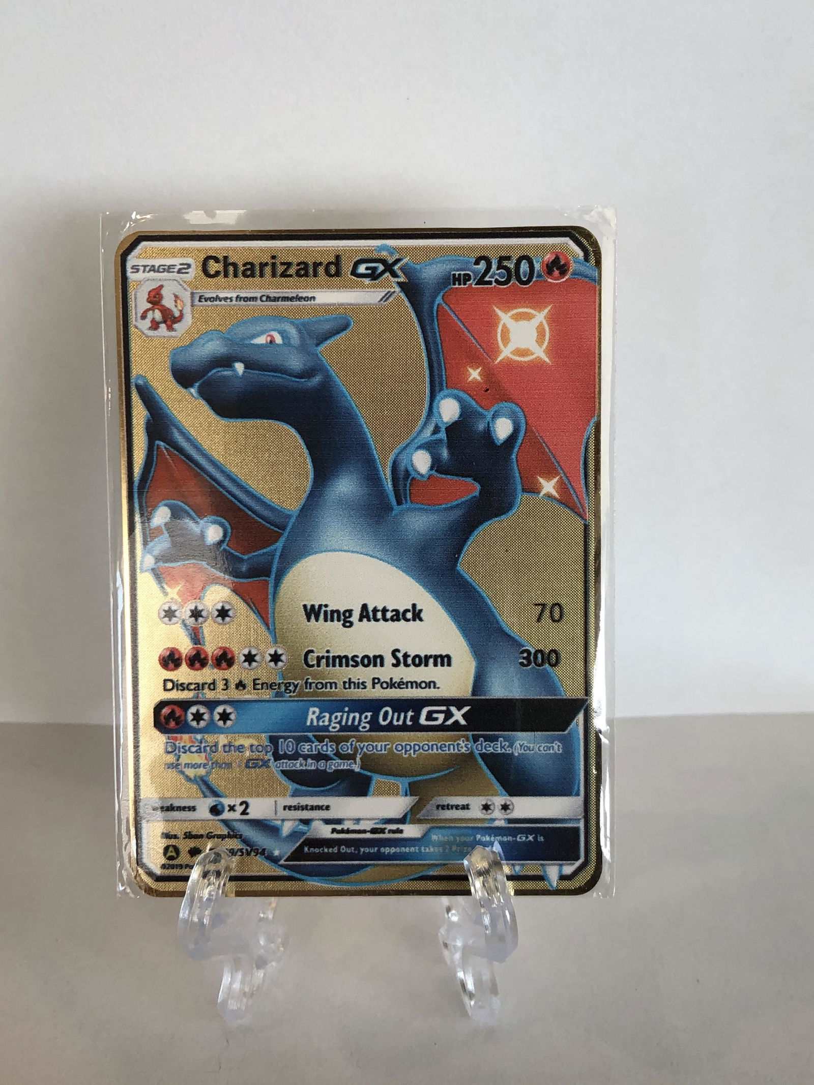 Shiny Charizard GX Custom Made Pokemon Card (1 of 1)