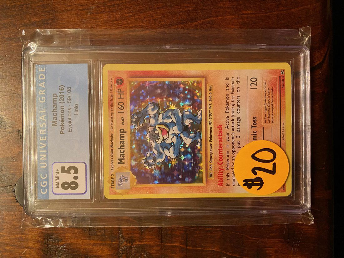 XY Evolutions Machamp Holo CGC 8.5 (1 of 1)