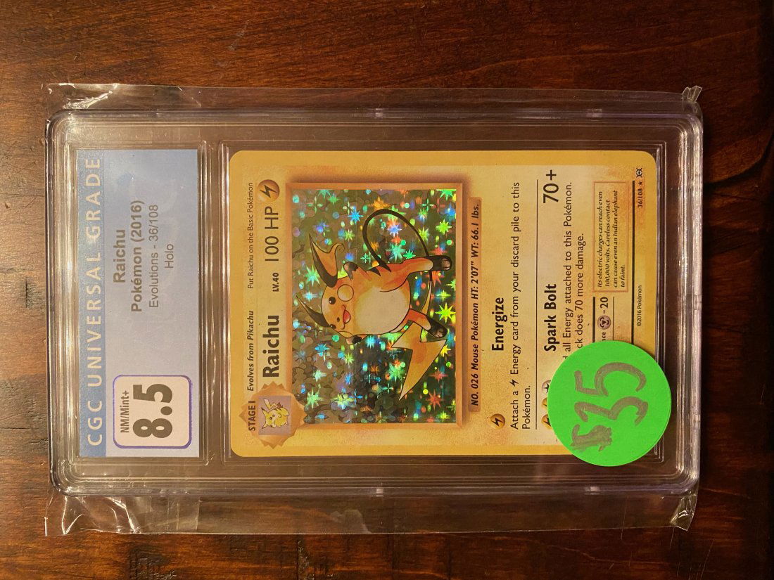 XY Evolutions Holo Raichu CGC 8.5 (1 of 1)