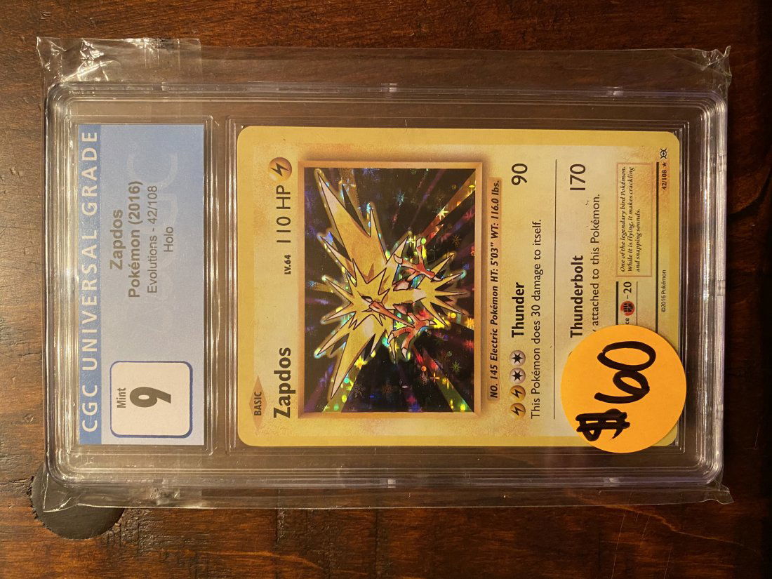 XY Evolutions Zapdos Holo CGC 9 (1 of 1)