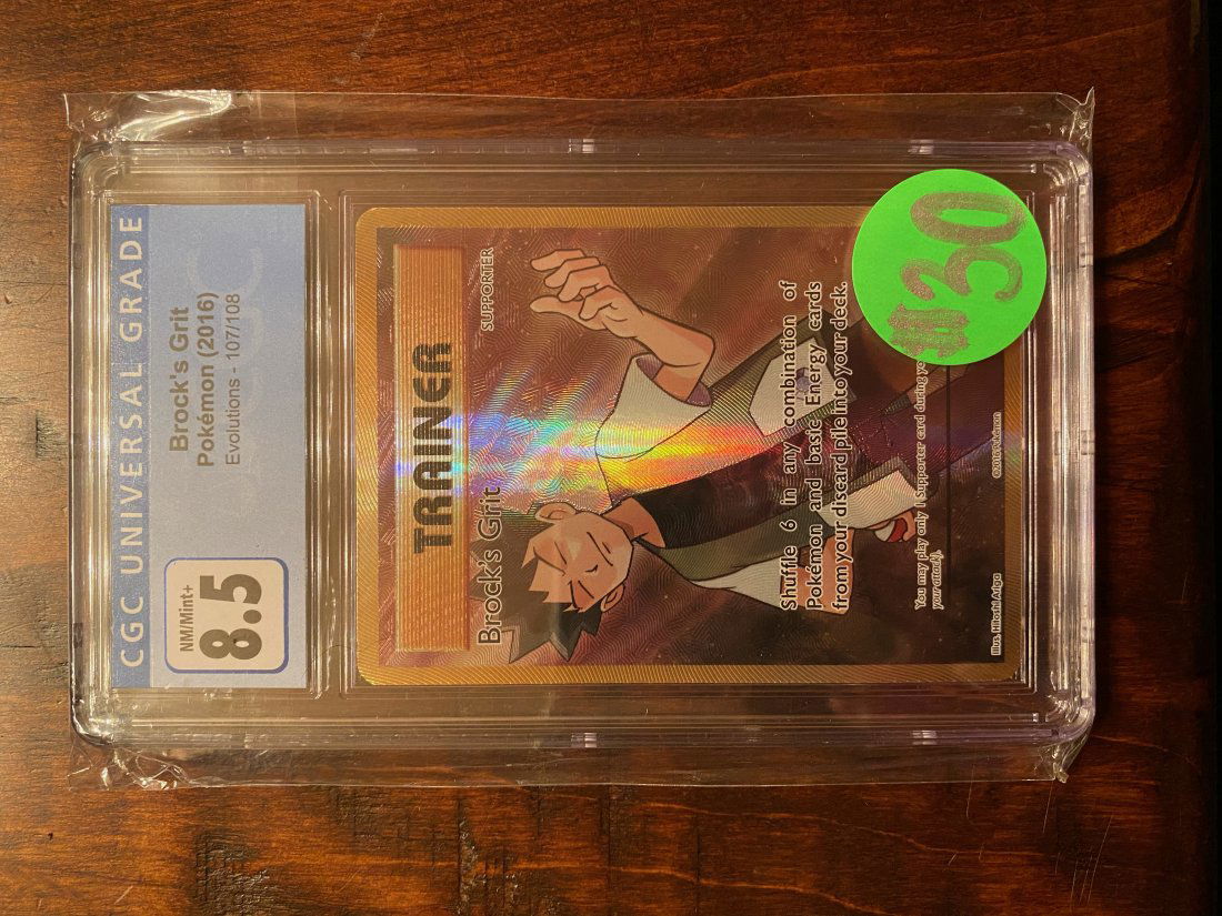 XY Evolutions Brocks Grit Full Art CGC 8.5 (1 of 1)