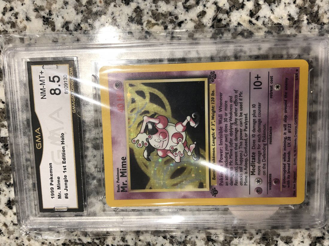 1st Edition Jungle Mr. Mime Holo GMA 8.5 (1 of 1)