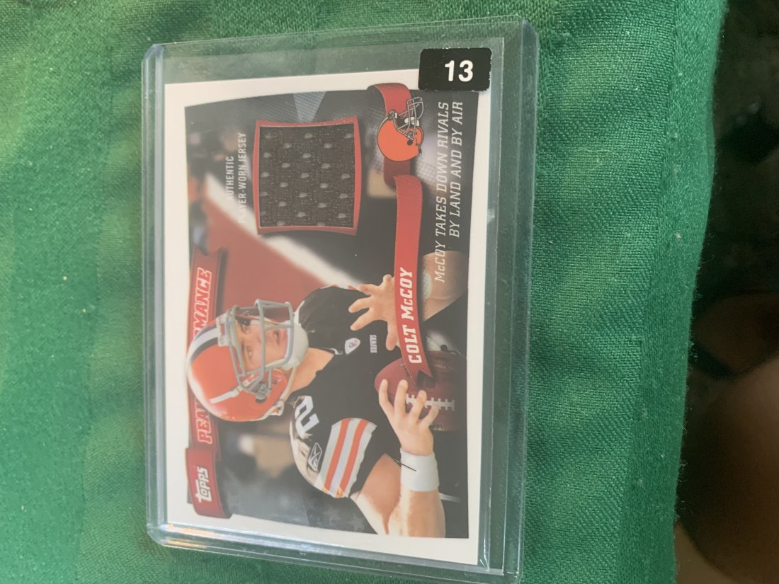 colt mccoy jersey no.ppr-cm: in top loader