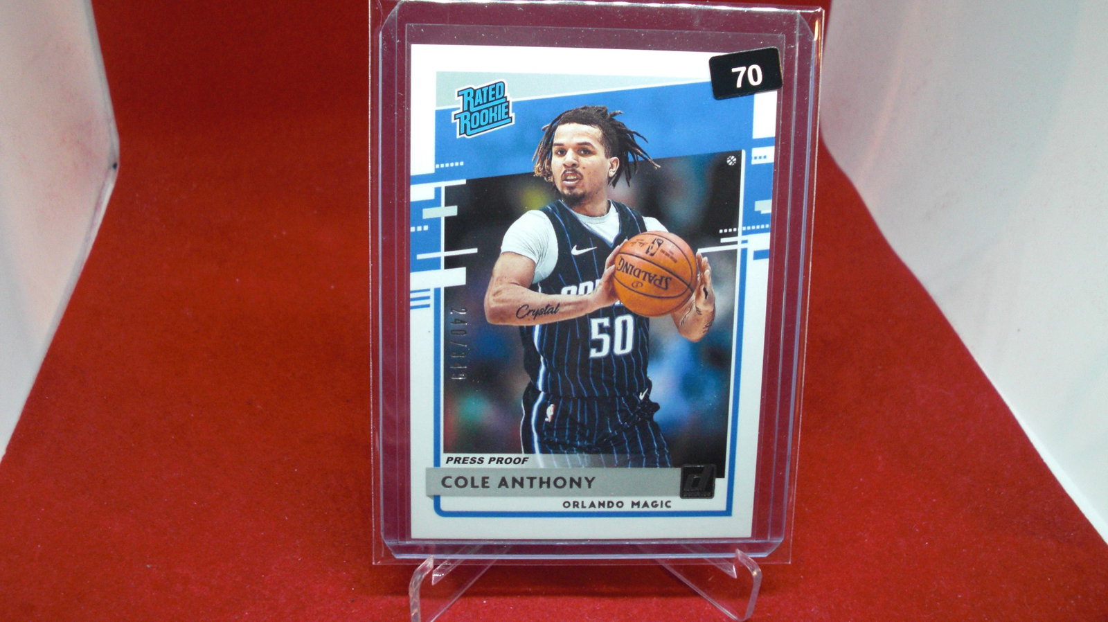cole anthony rated rookie #240/349: in top loader