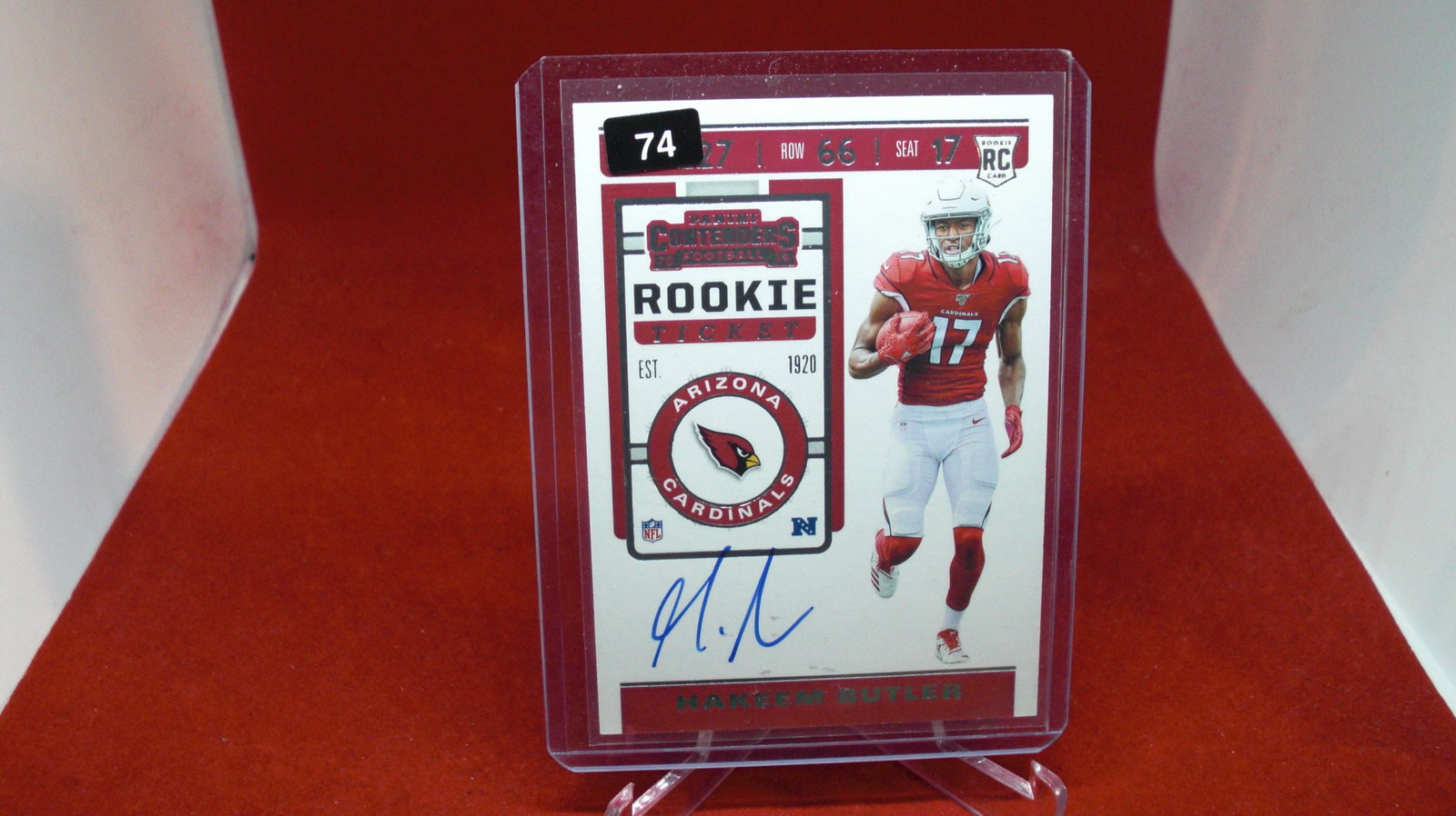 hakeem butler signature rookie season ticket: in top loader