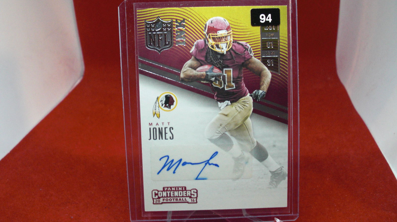 matt jones signatrue rookie (1 of 1)