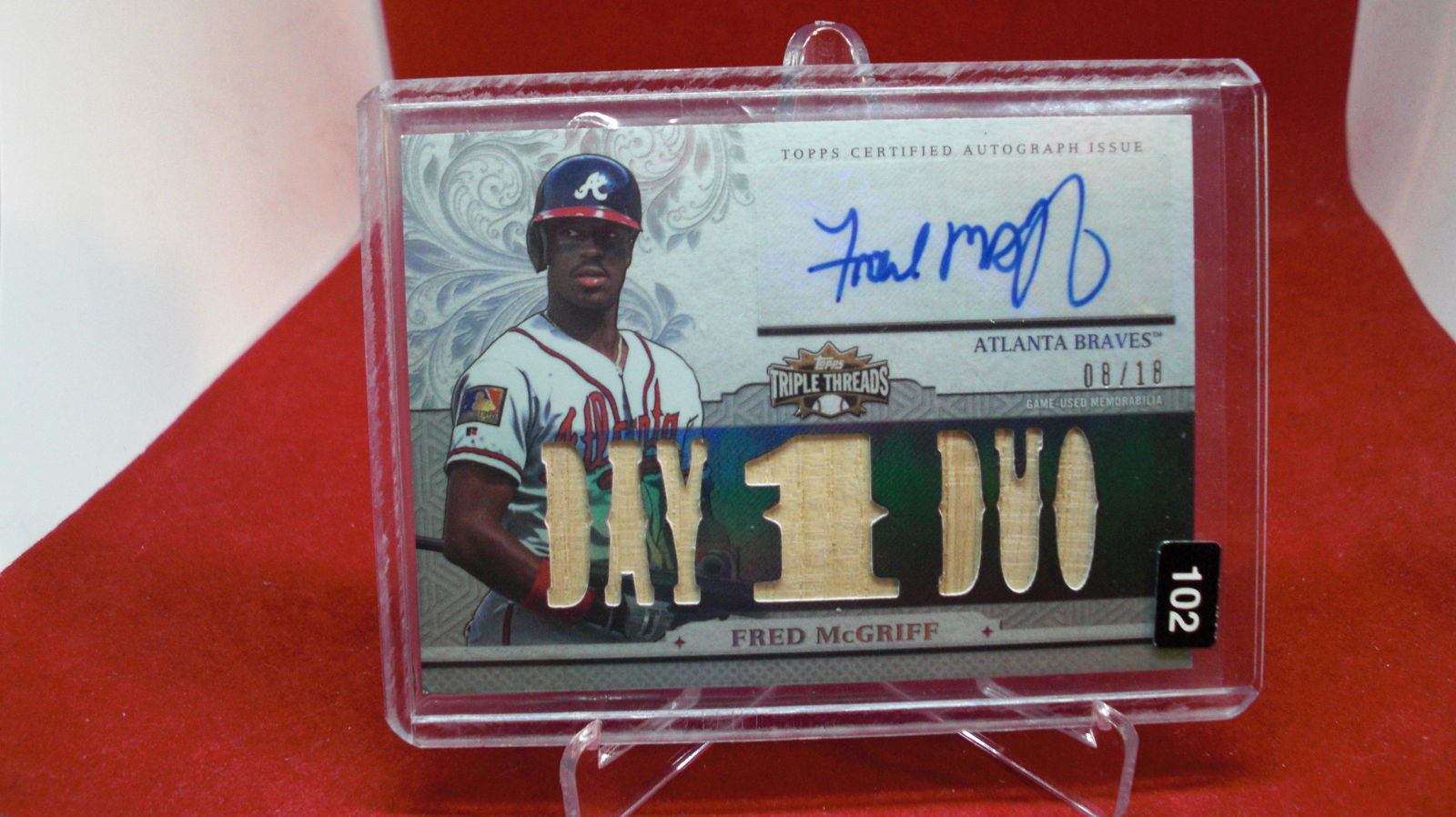 fred mcgriff signature bat card #08/18 (1 of 1)