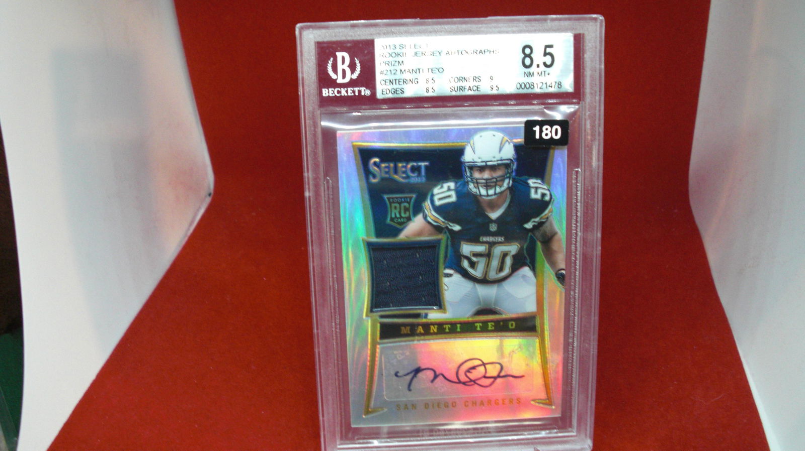 beckett graded jersey auto manti teo mint 8.5 rookie (1 of 1)