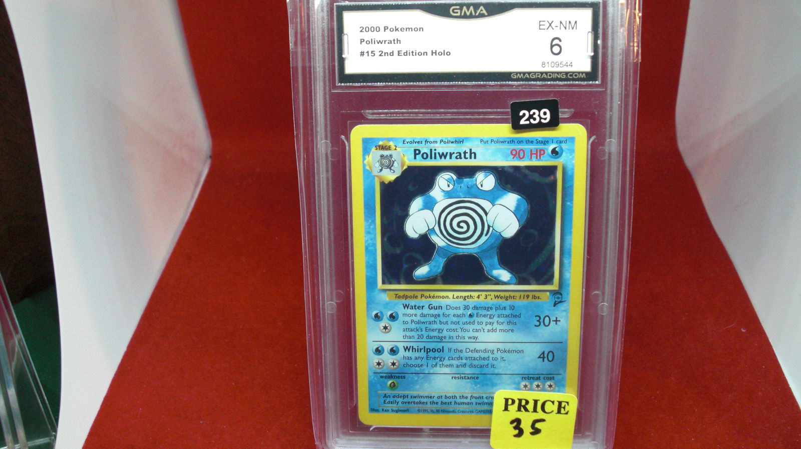gma graded 2000 pollwrath pokemon mint 6 (1 of 1)